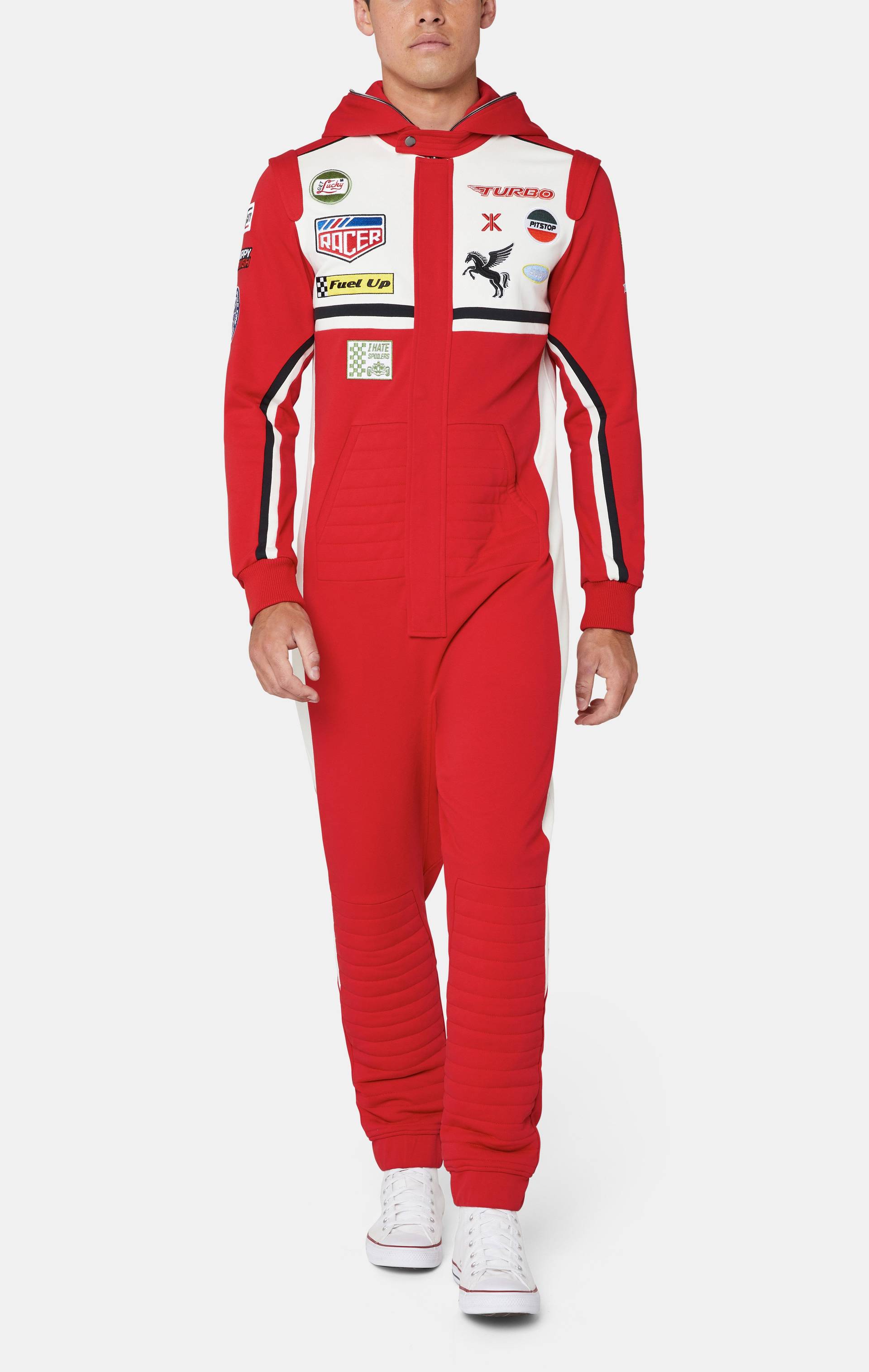 Onepiece Racesuit Jumpsuit Red - 4