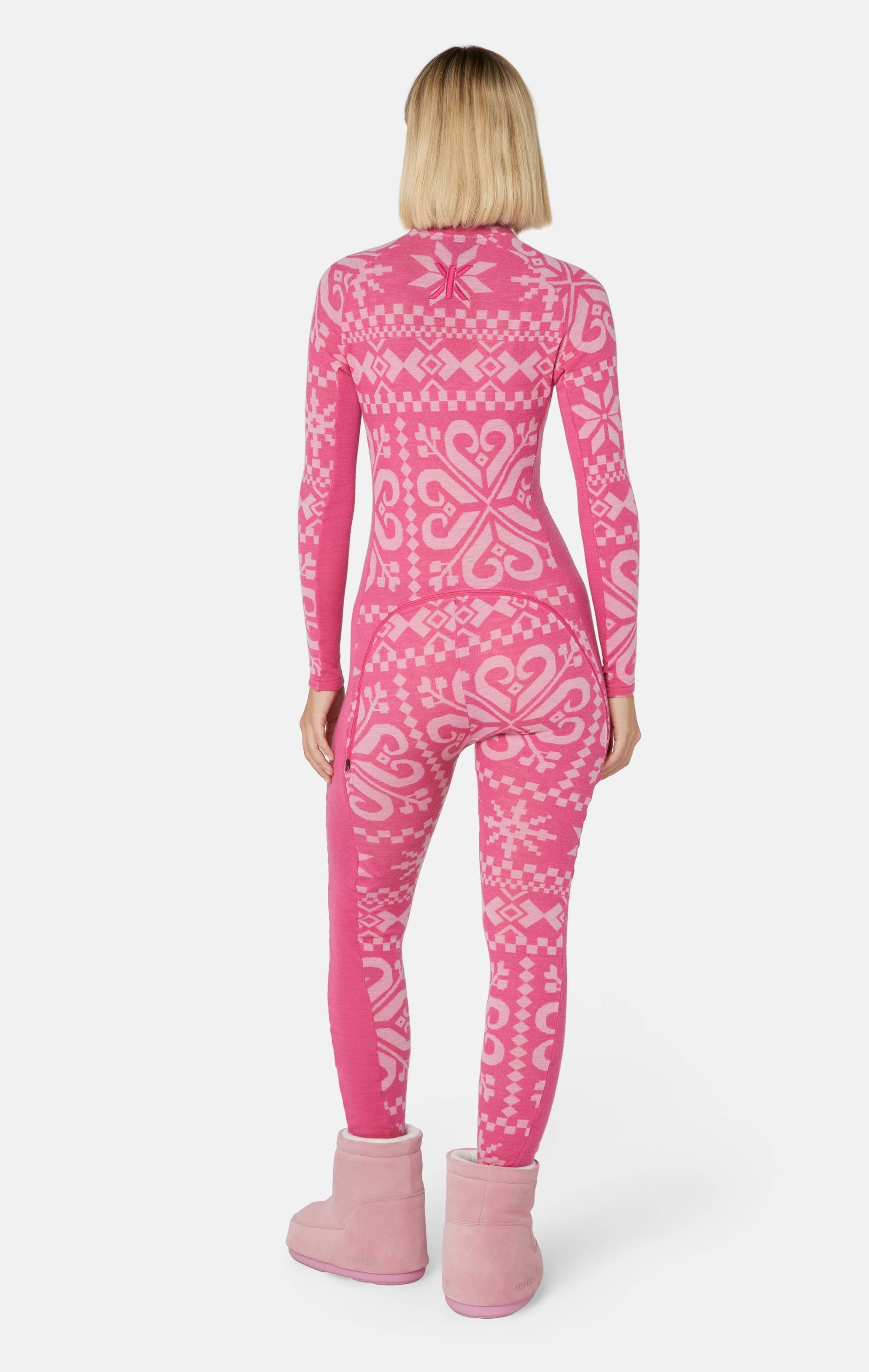 Onepiece Baselayer Fitted Jumpsuit Pink - 5