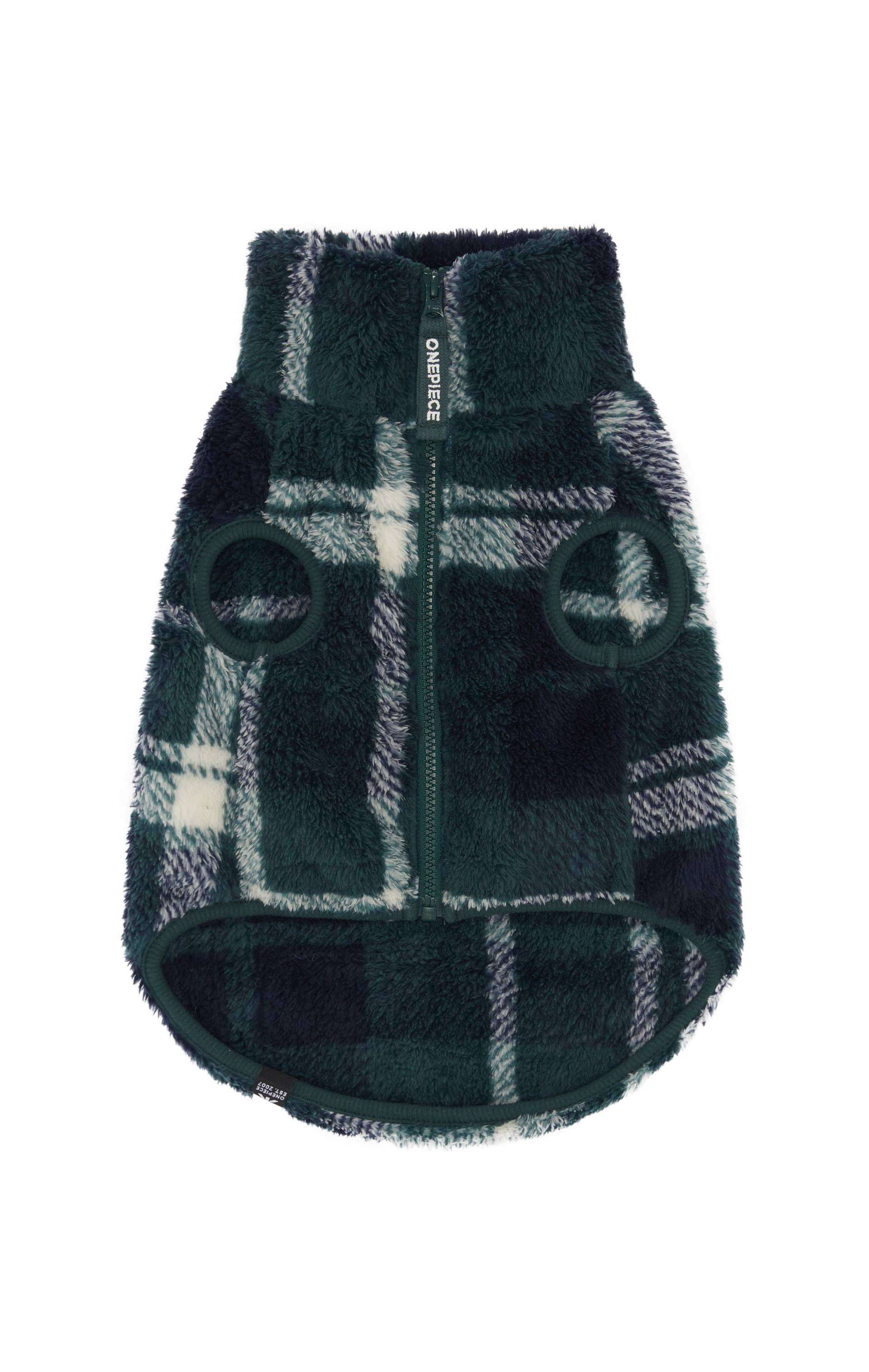 Onepiece Puppy Pet Suit Green Check - 1