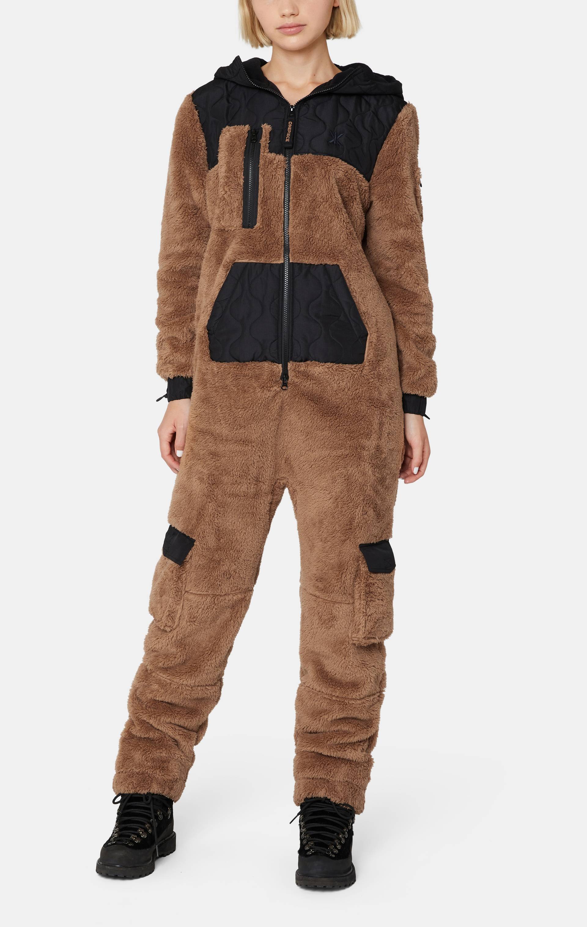 Onepiece Puppy Cargo Jumpsuit Brown - 4