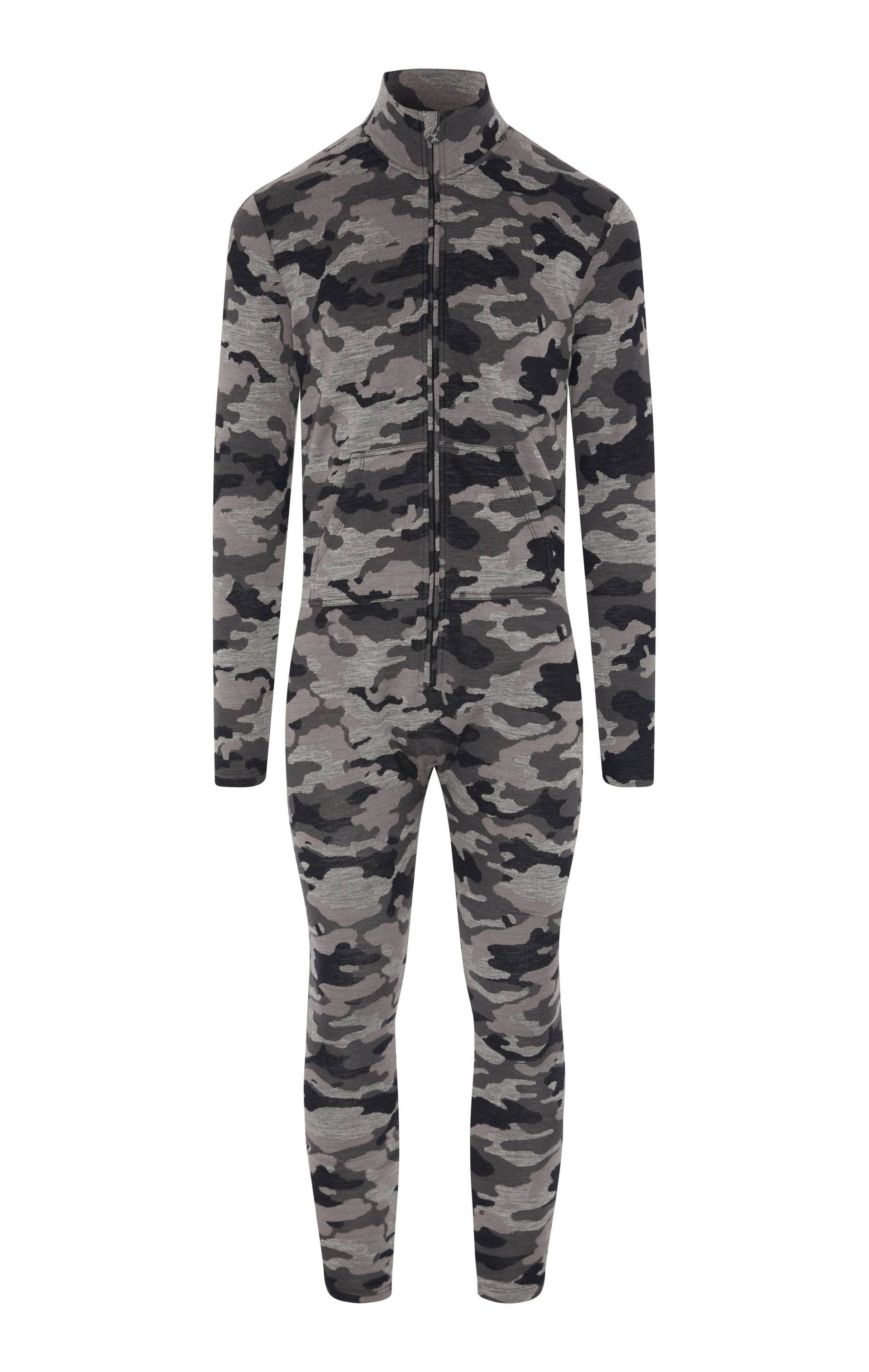 Onepiece Baselayer Unisex Camo Jumpsuit Grey - 1