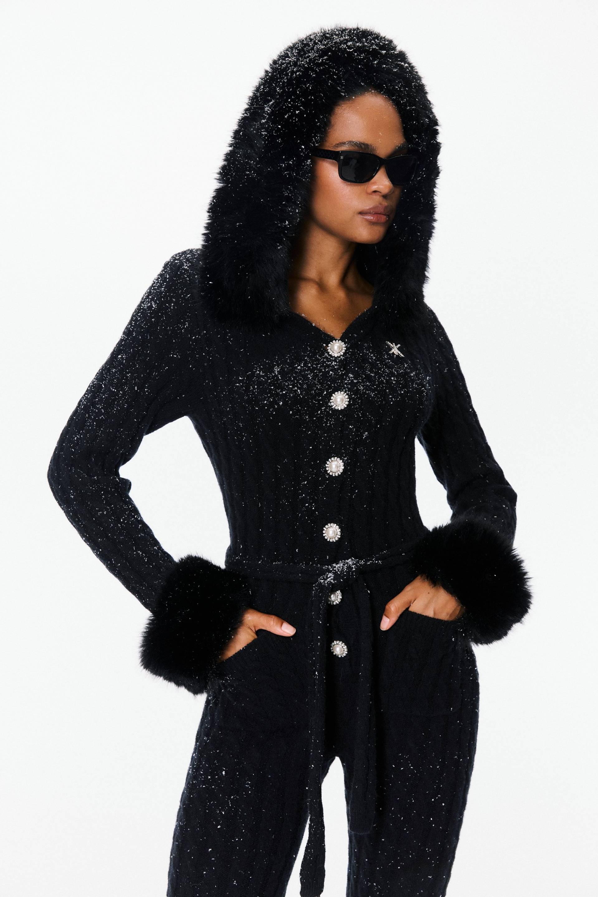 Onepiece Chalet fitted Jumpsuit Black - 8