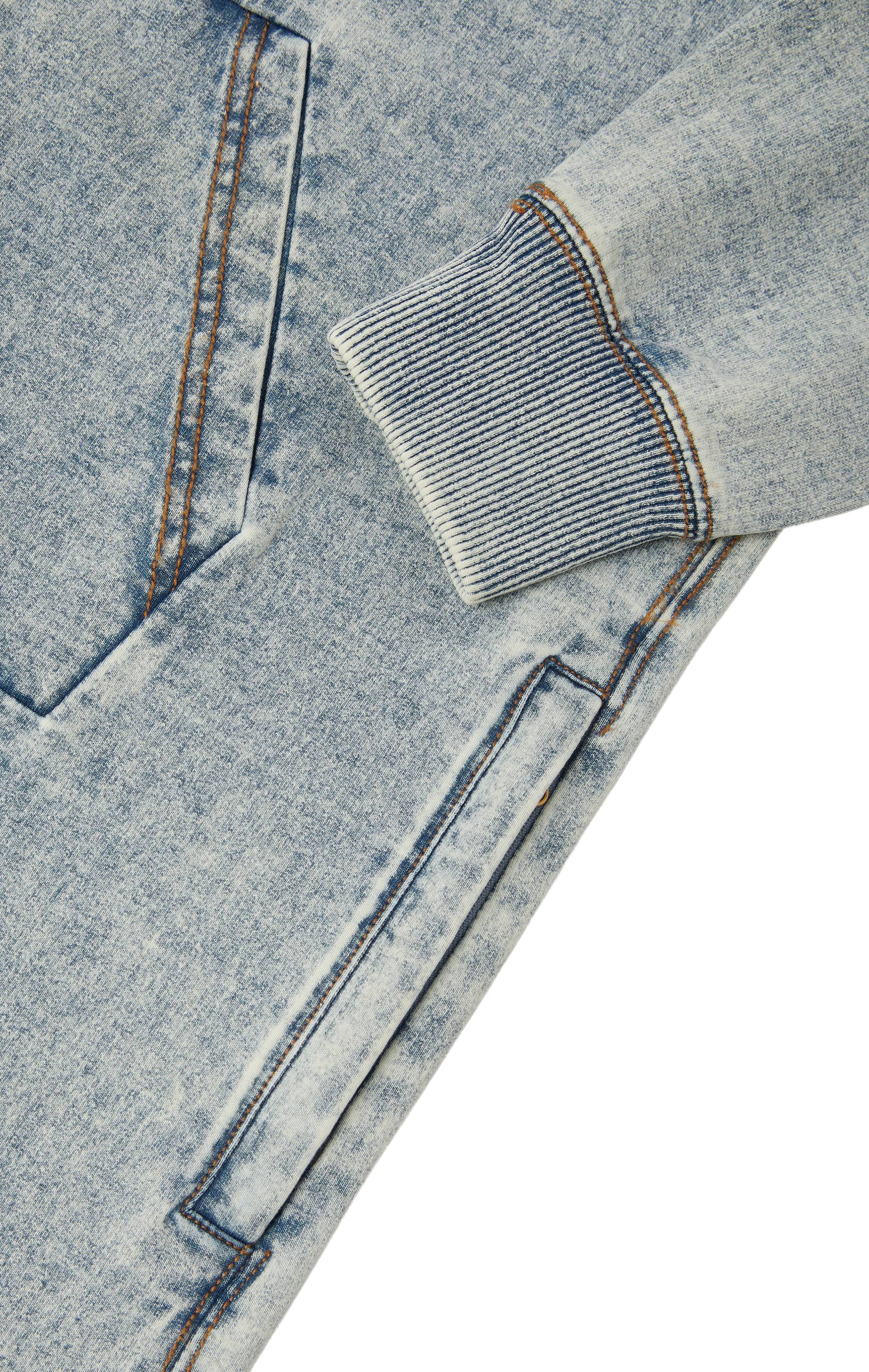 Onepiece Denim Straight Stretch Jumpsuit Blue - 7