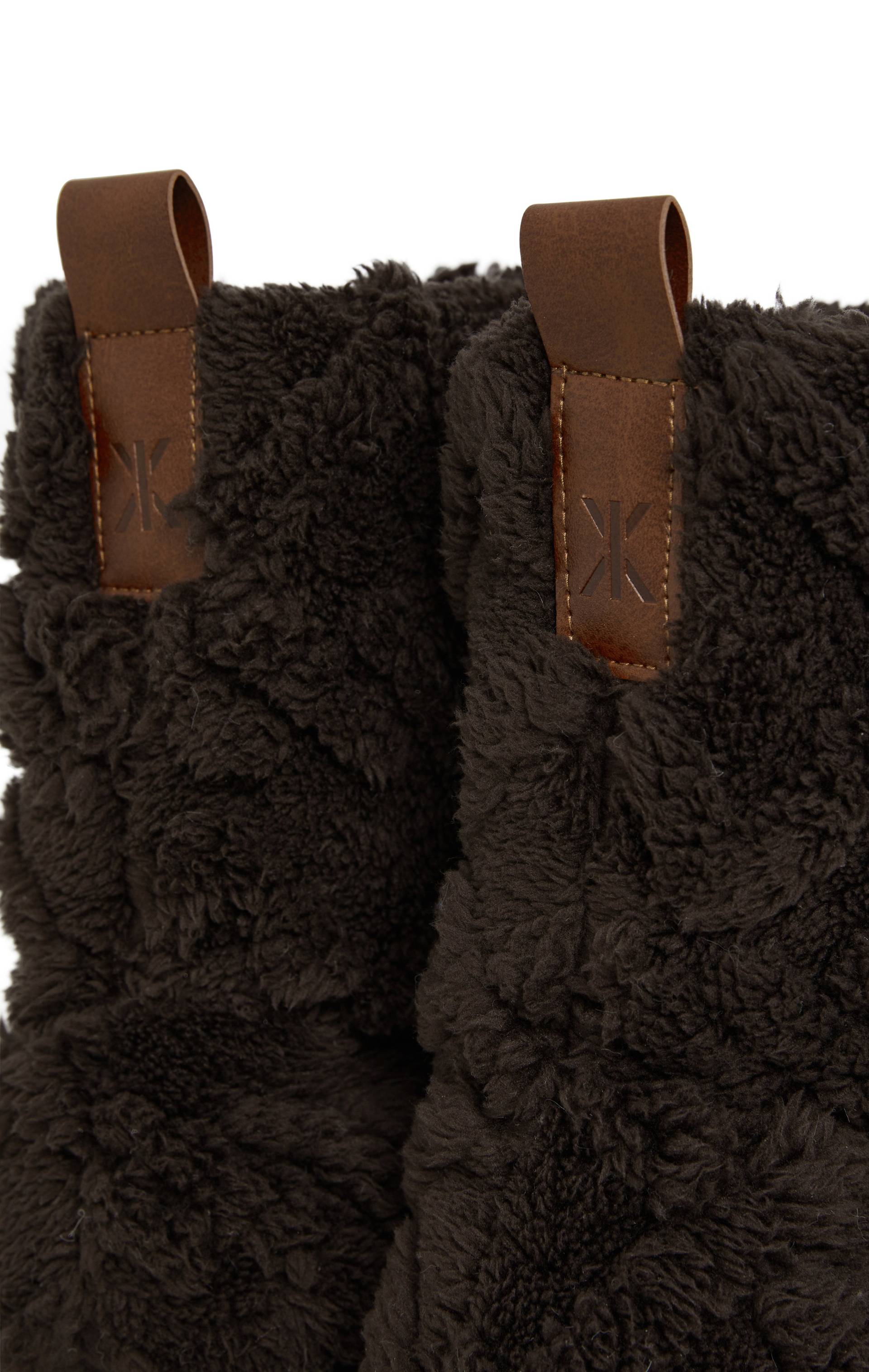 Onepiece Puppy Cable Slippers Dark Brown - 3