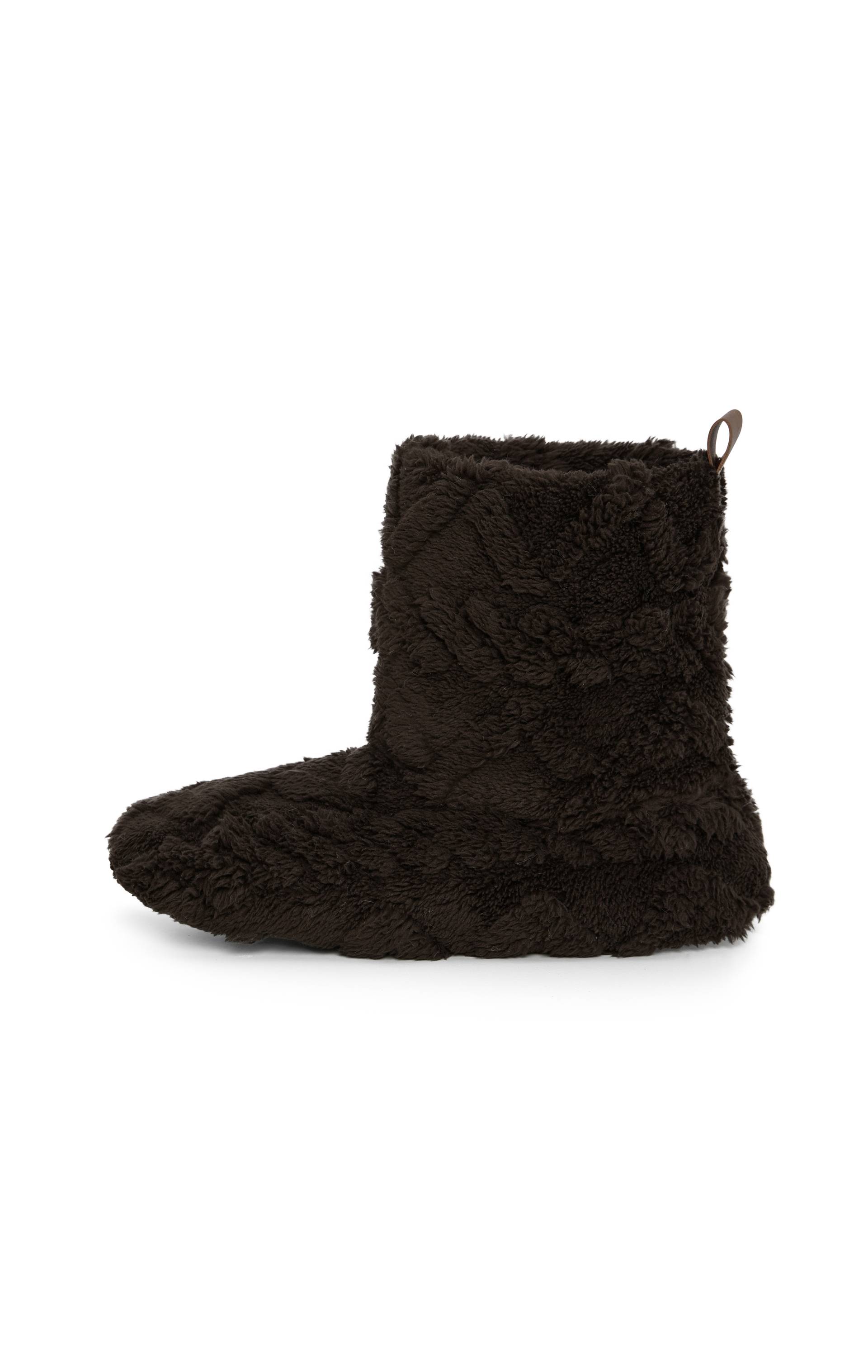 Onepiece Puppy Cable Slippers Dark Brown - 2