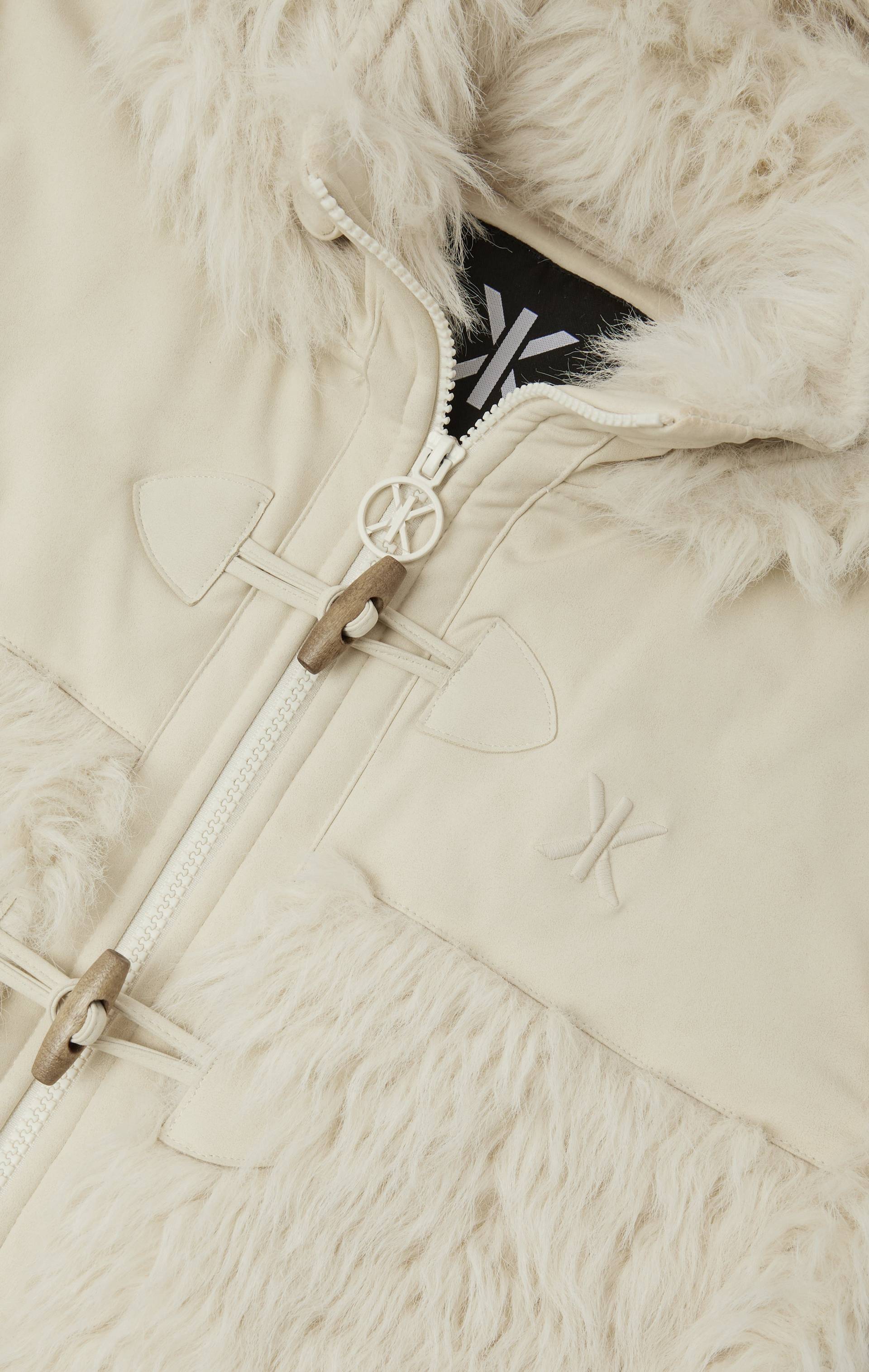 Onepiece Vanilla Fur Jumpsuit Off White - 7