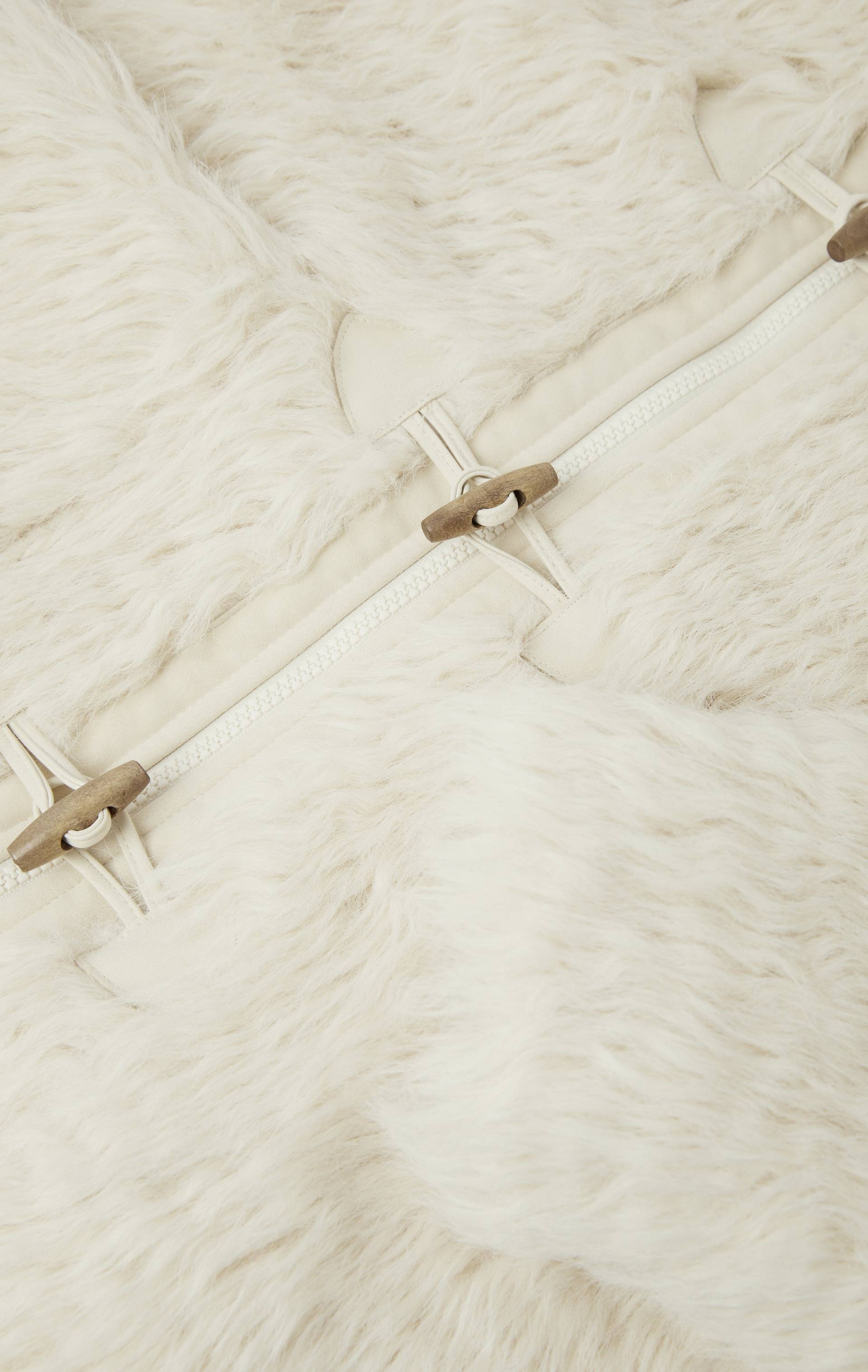 Onepiece Vanilla Fur Jumpsuit Off White - 8