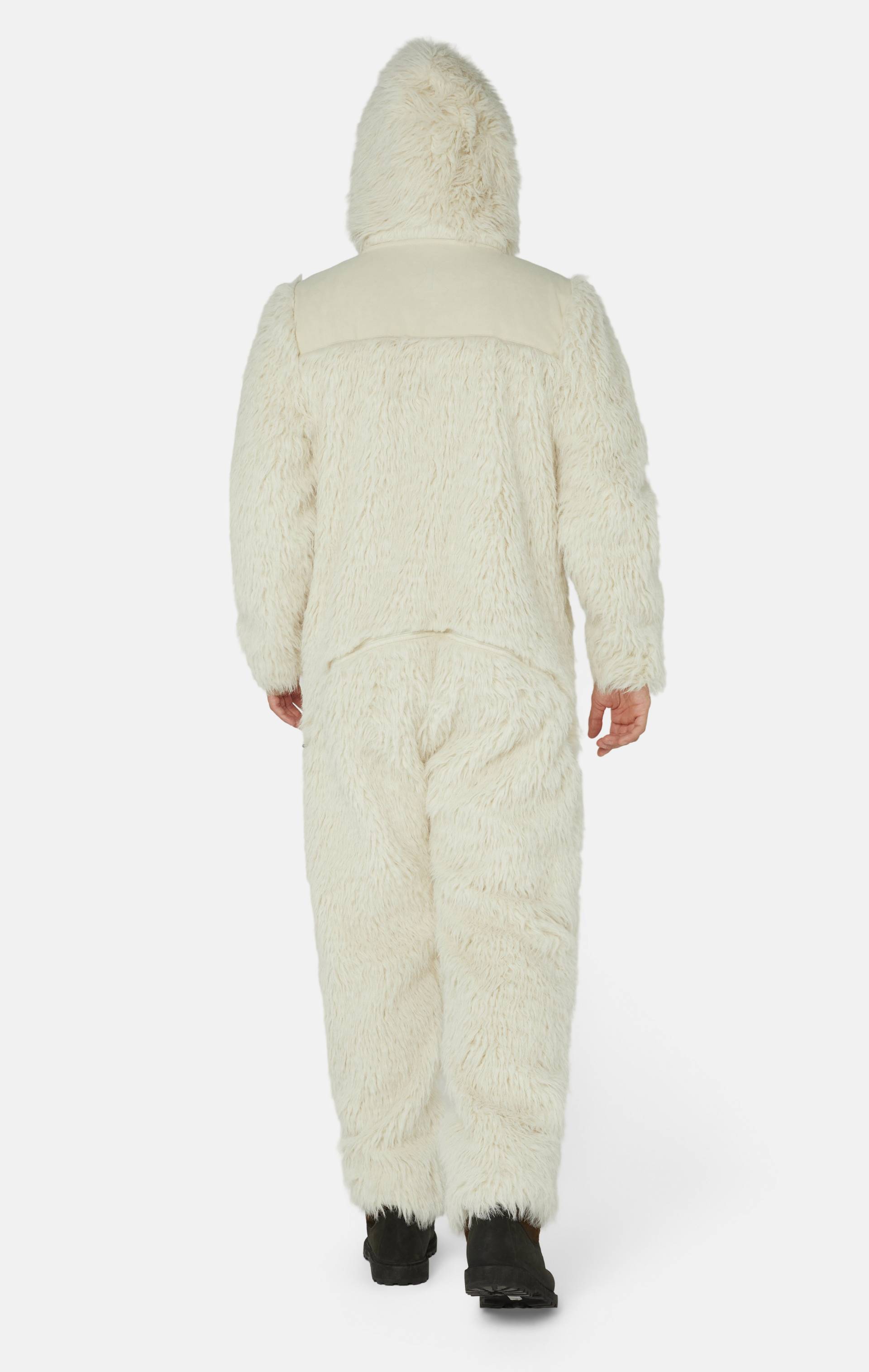 Onepiece Vanilla Fur Jumpsuit Off White - 3