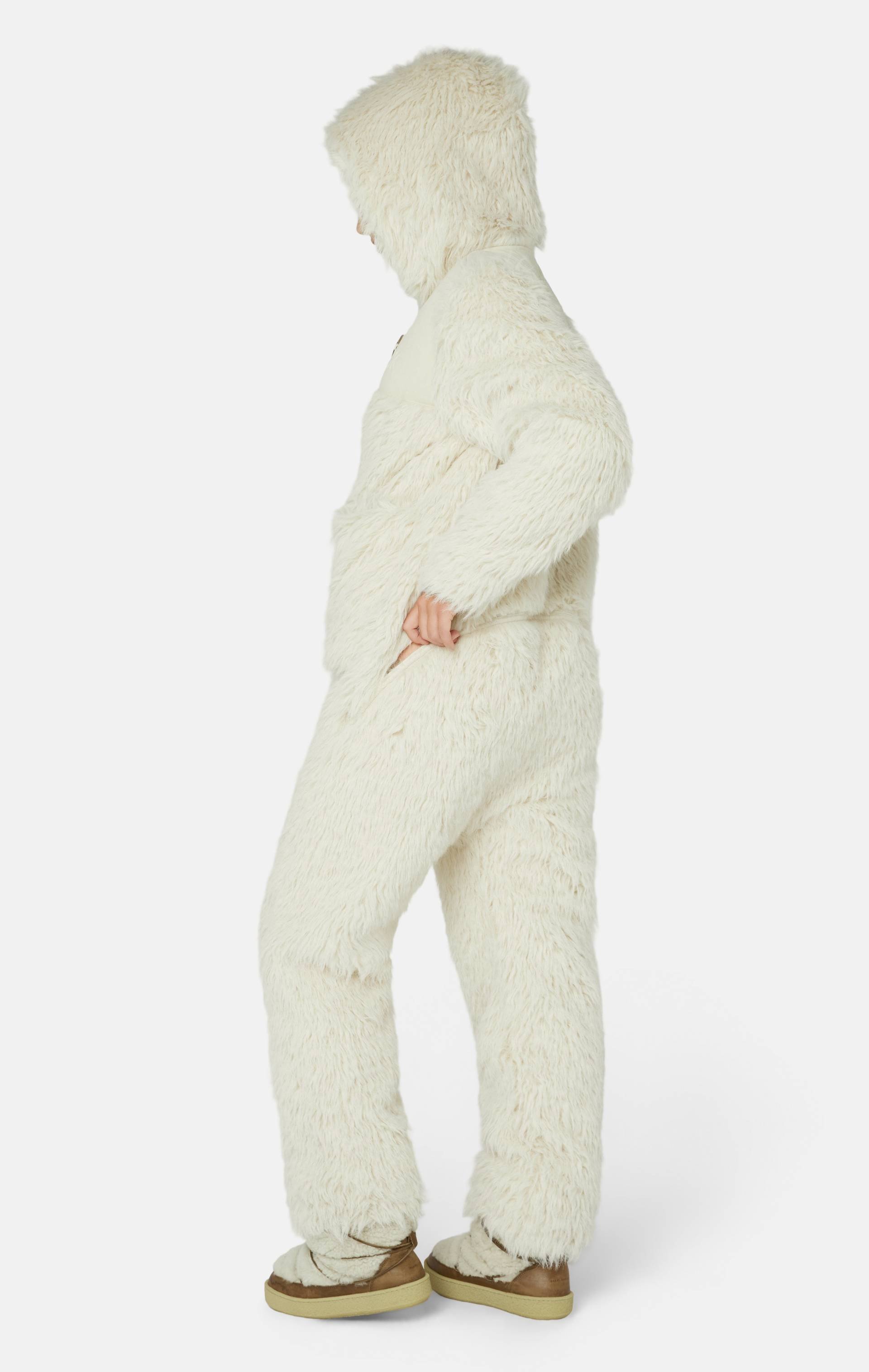 Onepiece Vanilla Fur Jumpsuit Off White - 6