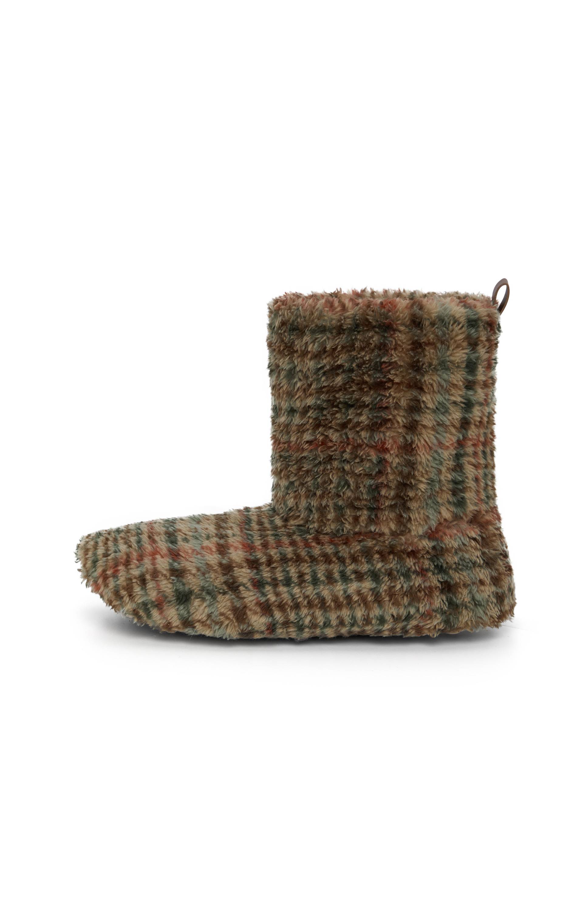 Onepiece Puppy Slippers Brown Check - 2