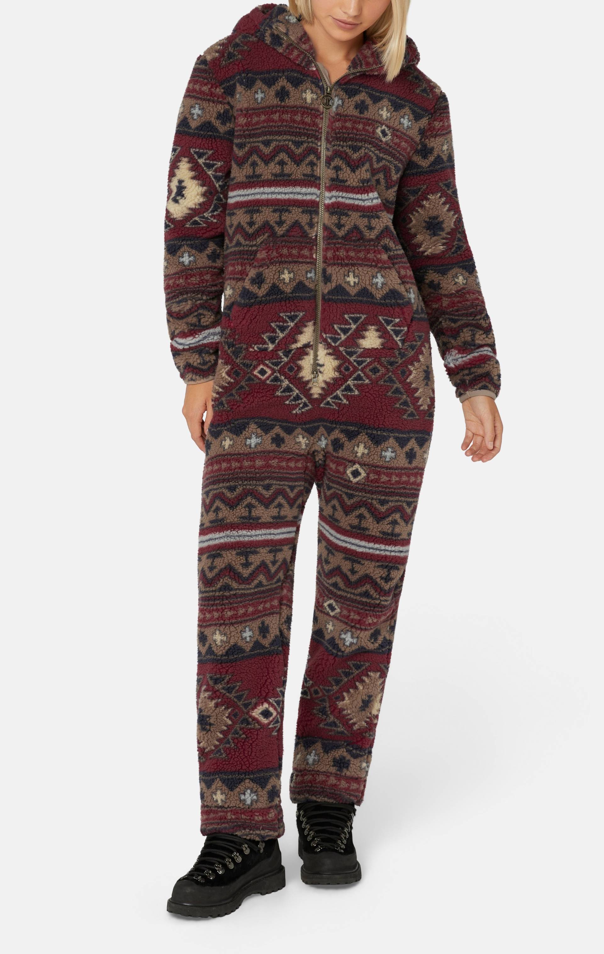 Onepiece Earthy Fleece Jumpsuit Multi - 4