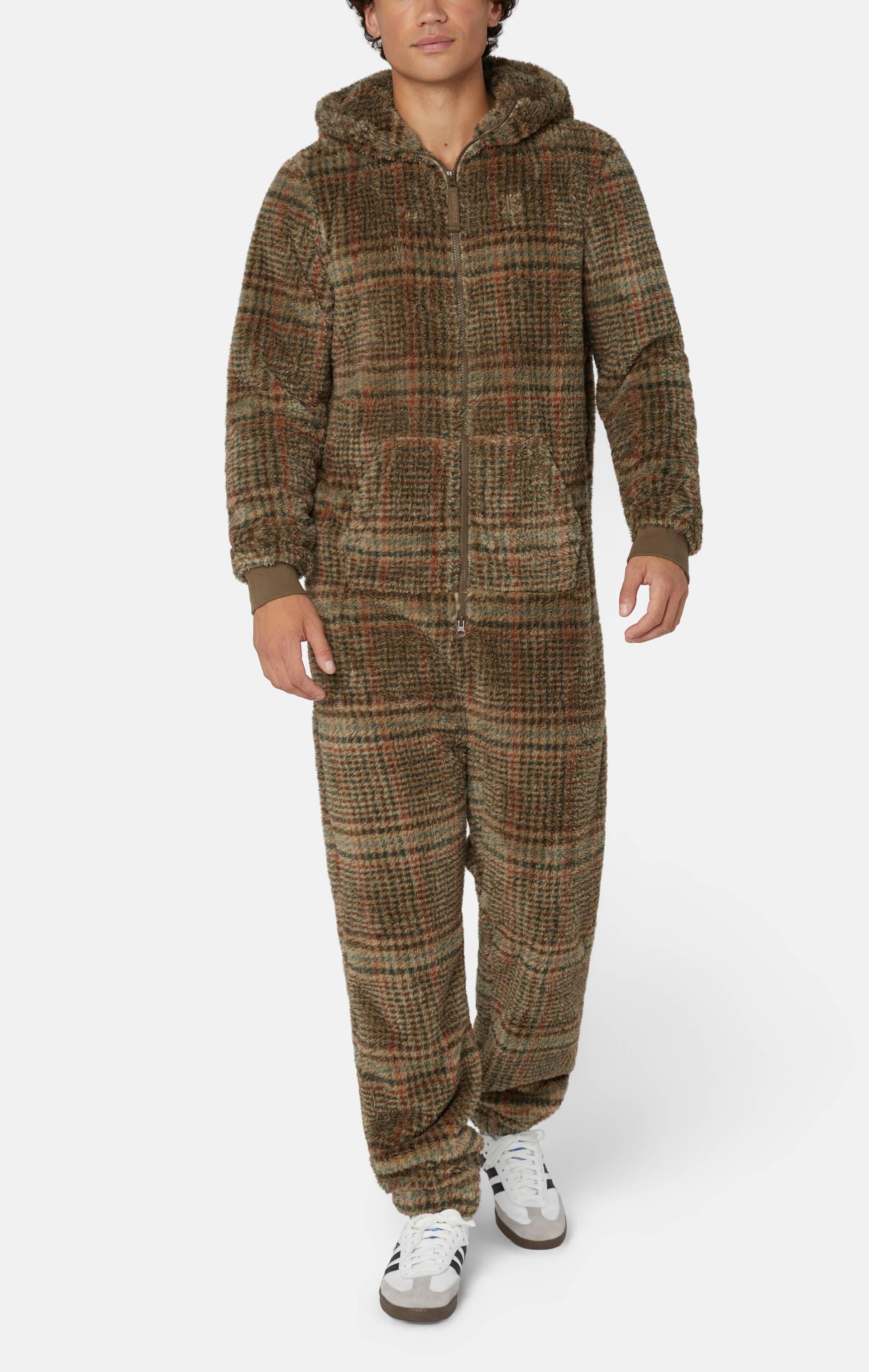 Onepiece Puppy Jumpsuit Brown Check - 2