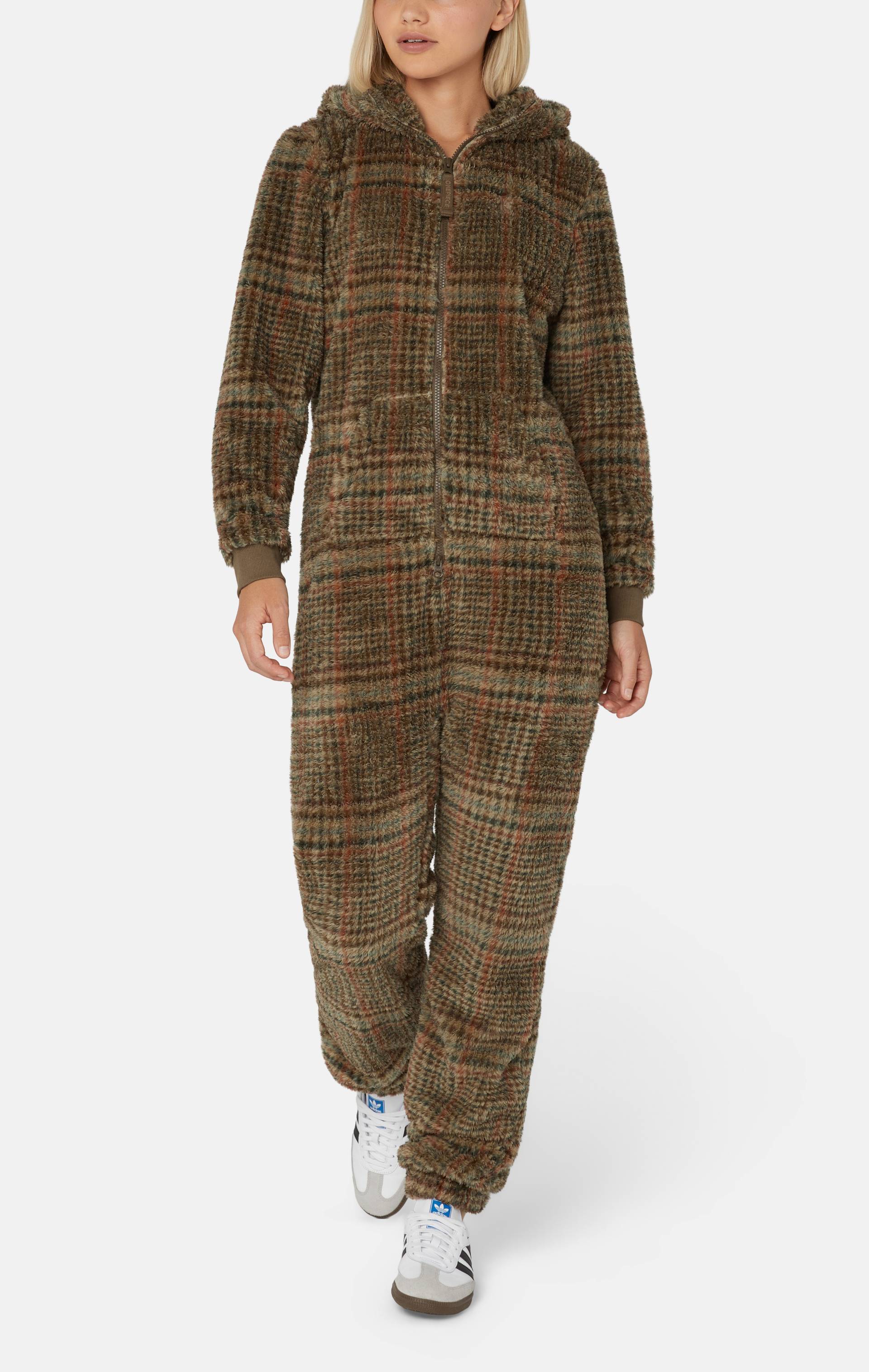 Onepiece Puppy Jumpsuit Brown Check - 4