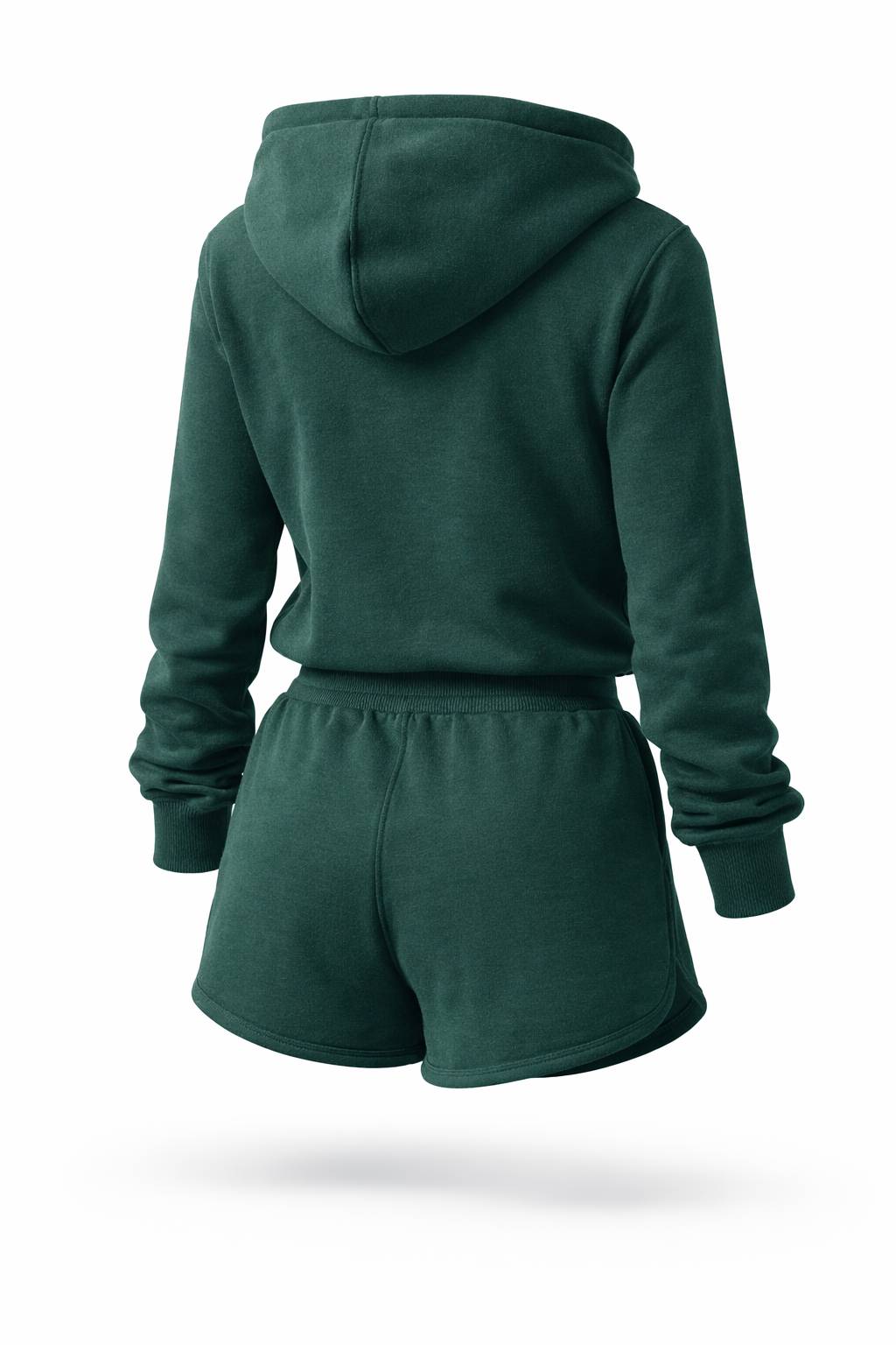 Onepiece Sporty Basic Short Female Jumpsuit Green - 2