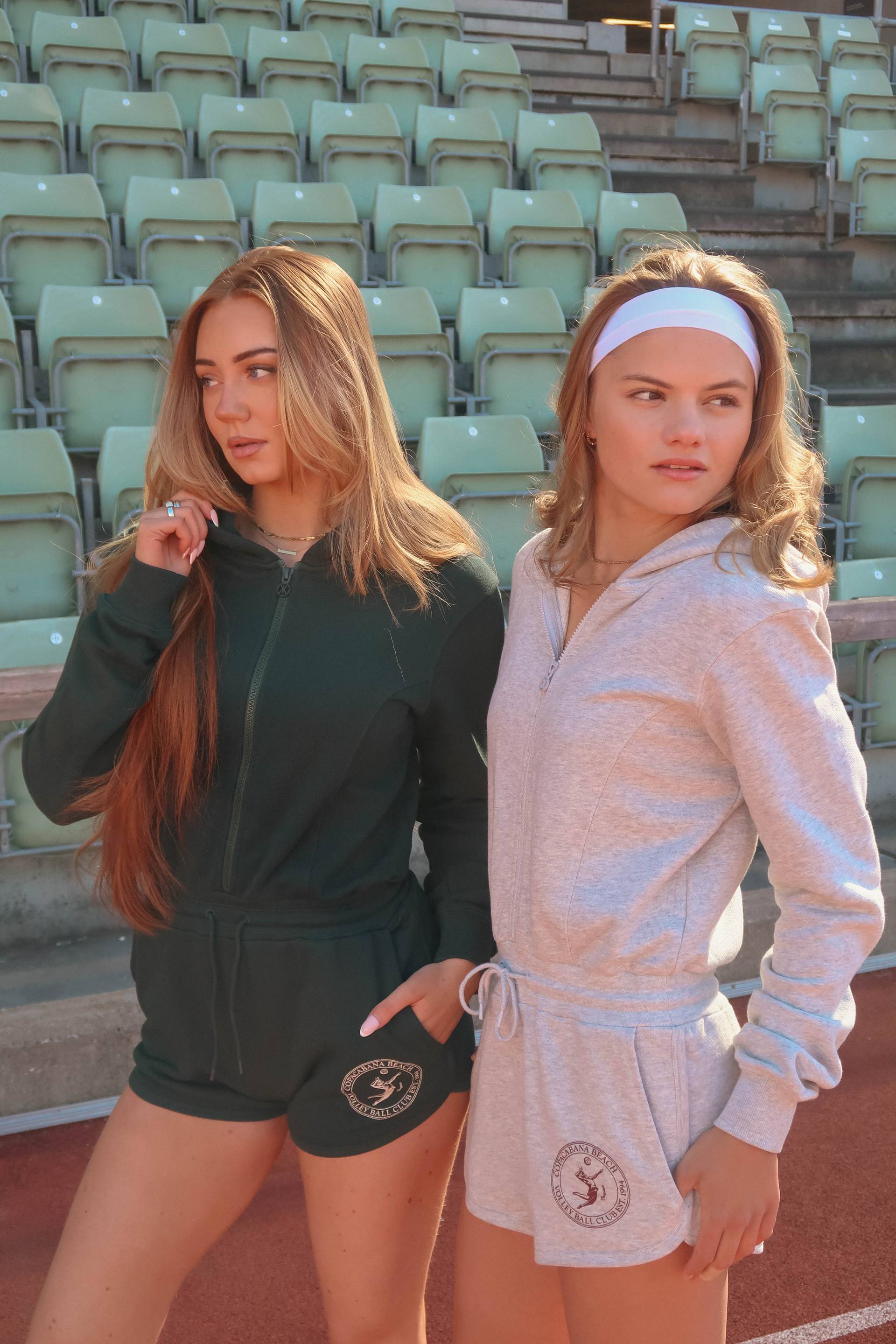 Onepiece Sporty Basic Short Female Jumpsuit Grey Melange - 8