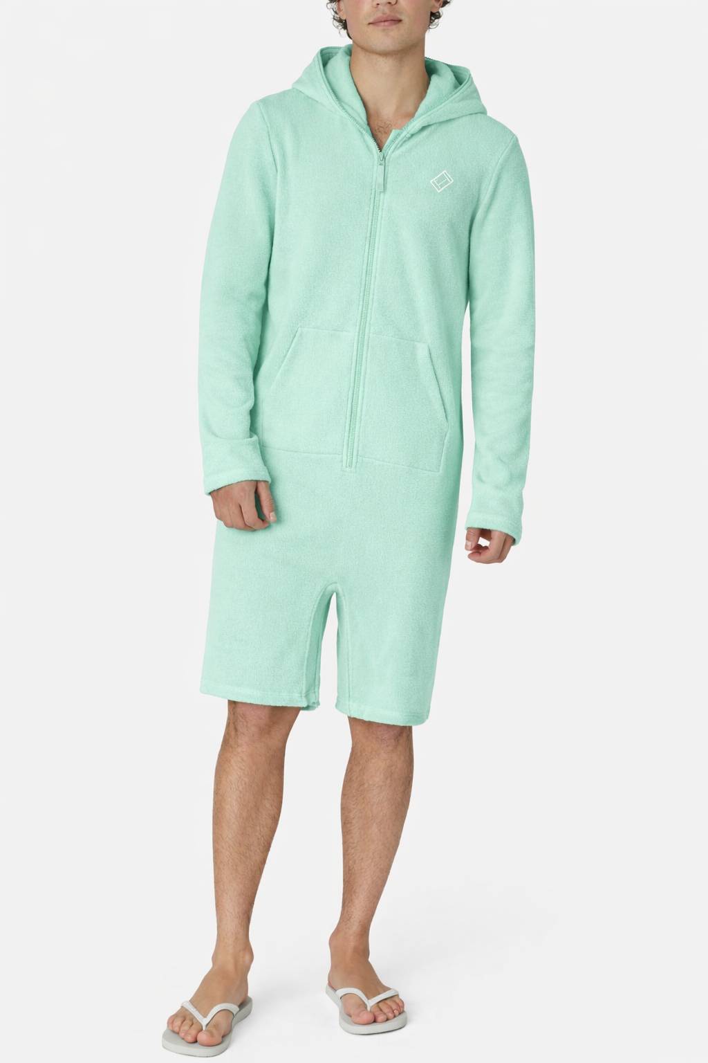 Onepiece Light Chambray Flared Jumpsuit Light Blue - 5