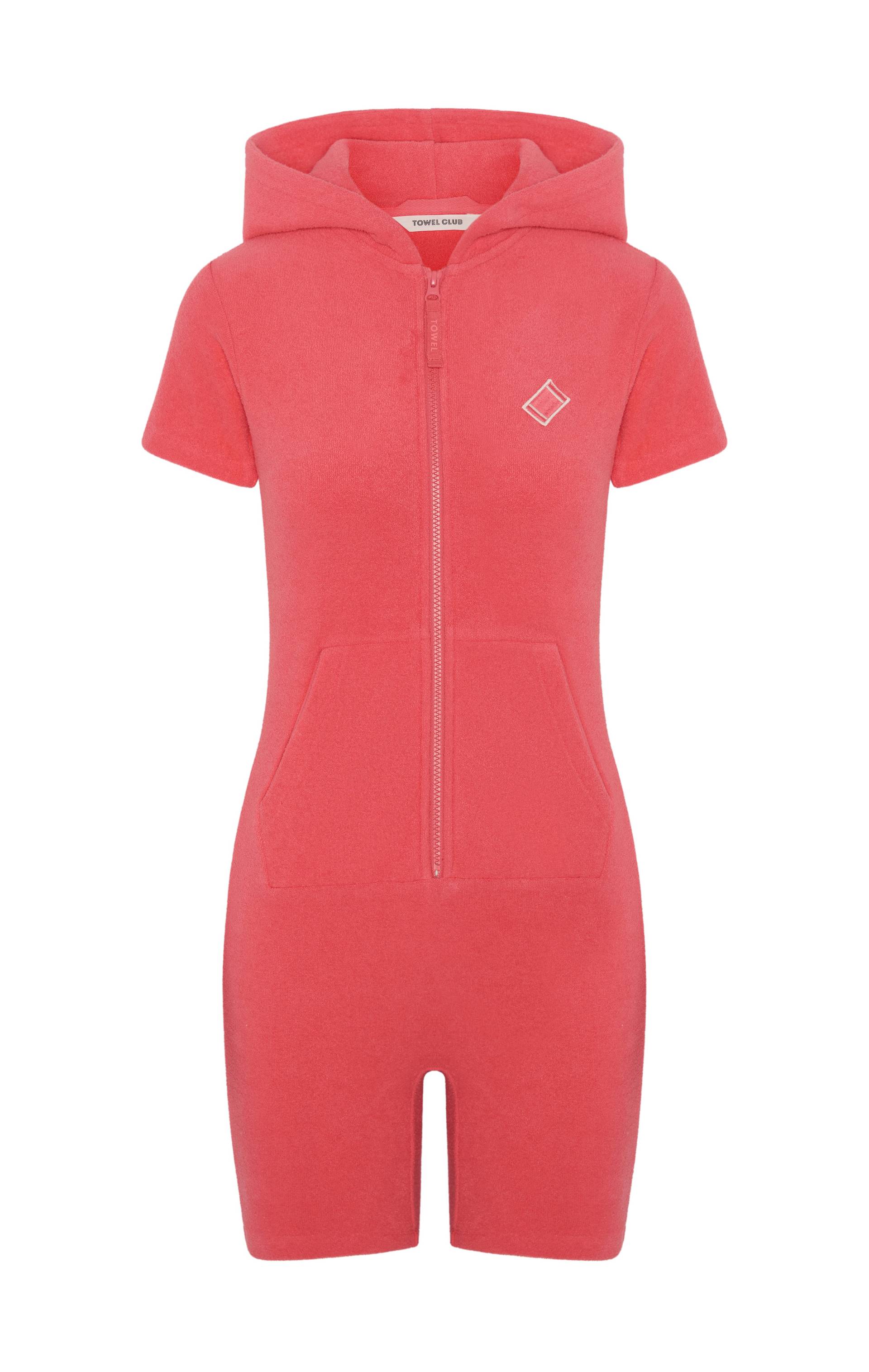 Towel Club Towel Club Short Fitted Jumpsuit Red - 1
