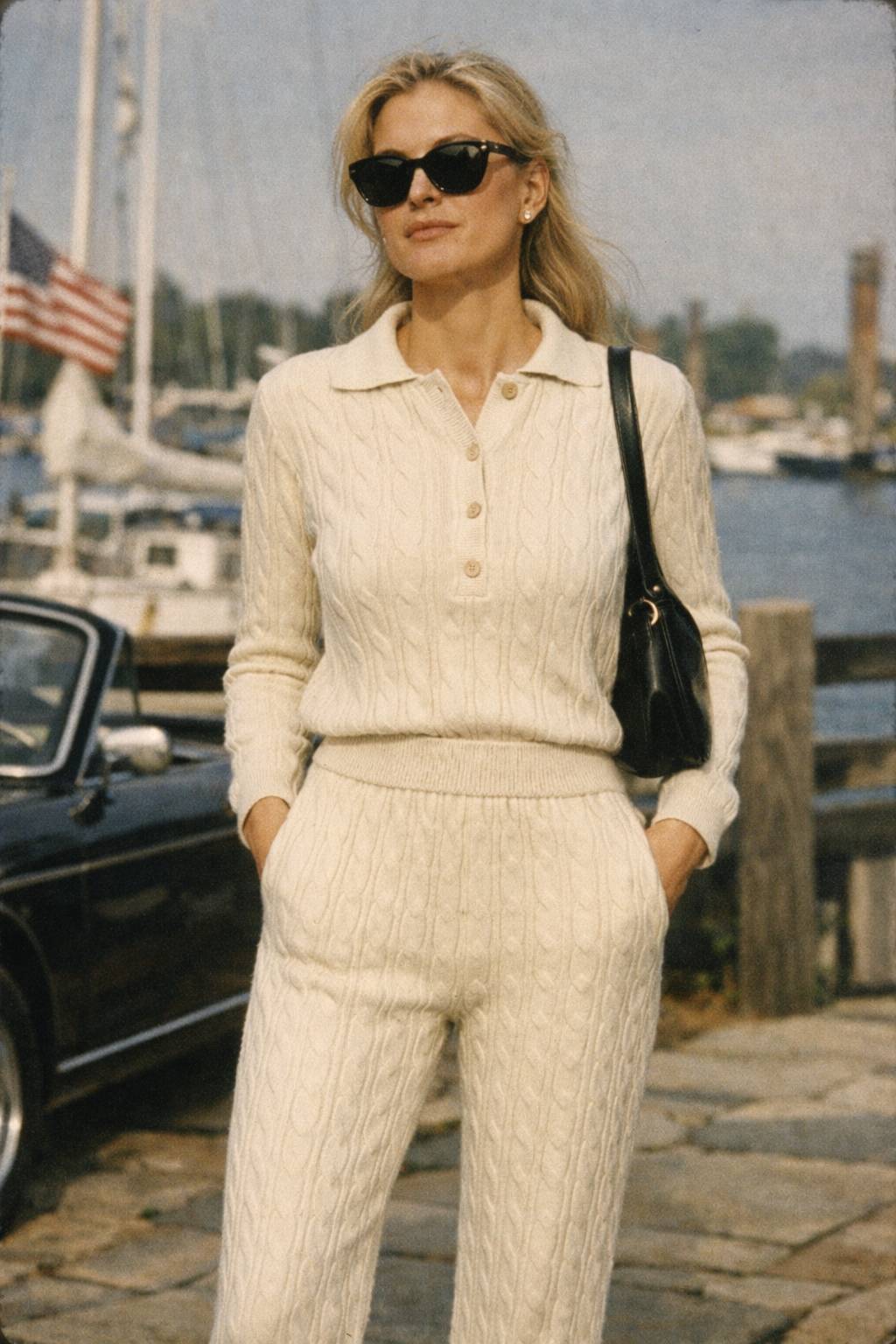 Onepiece Summer Cable Flared Jumpsuit Cream - 6