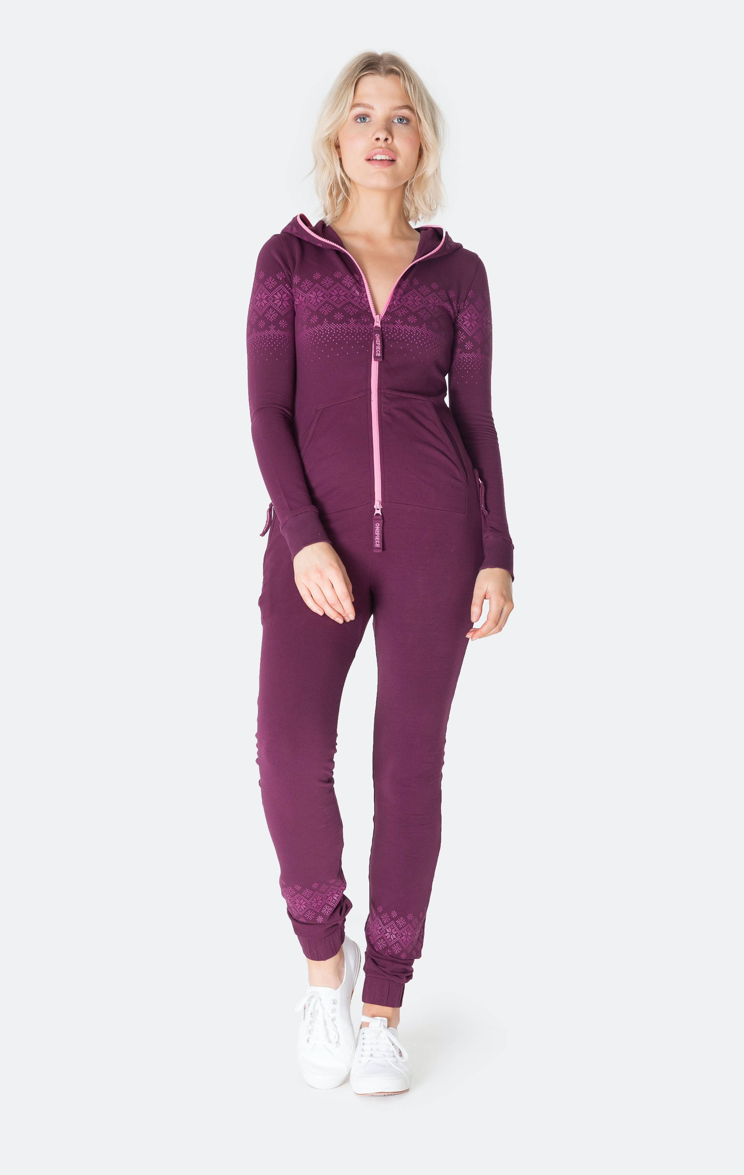 Onepiece North Fitted Jumpsuit Burgundy - 3