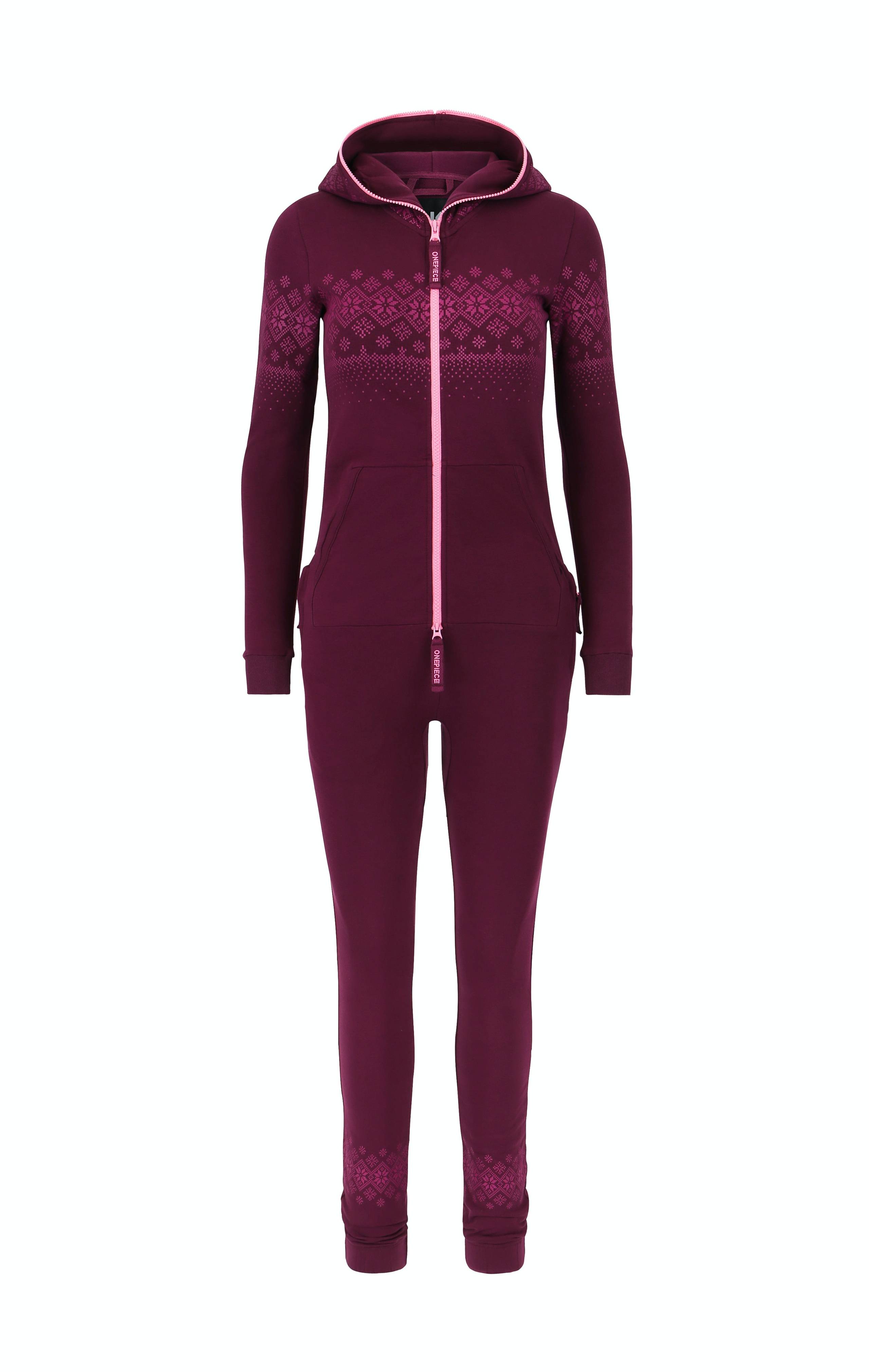 Onepiece North Fitted Jumpsuit Burgundy - 1
