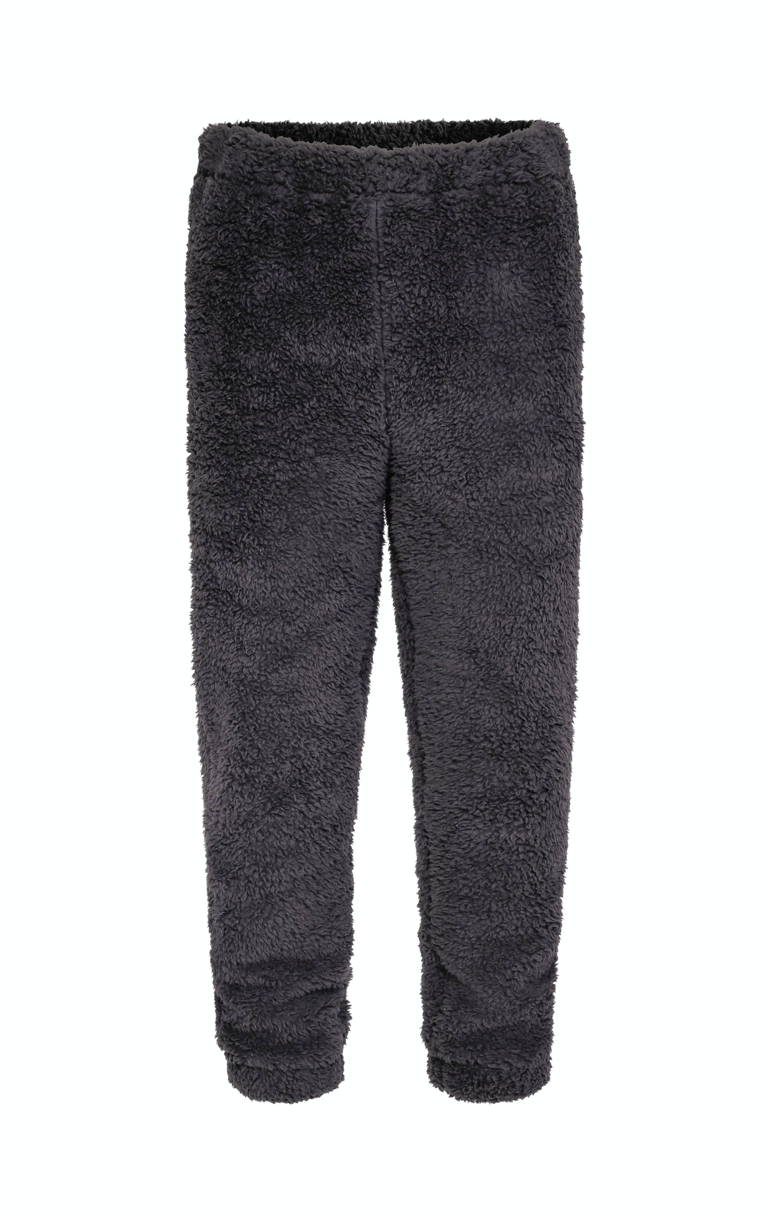 Onepiece Teddy Fleece Pants Dark Grey - 1