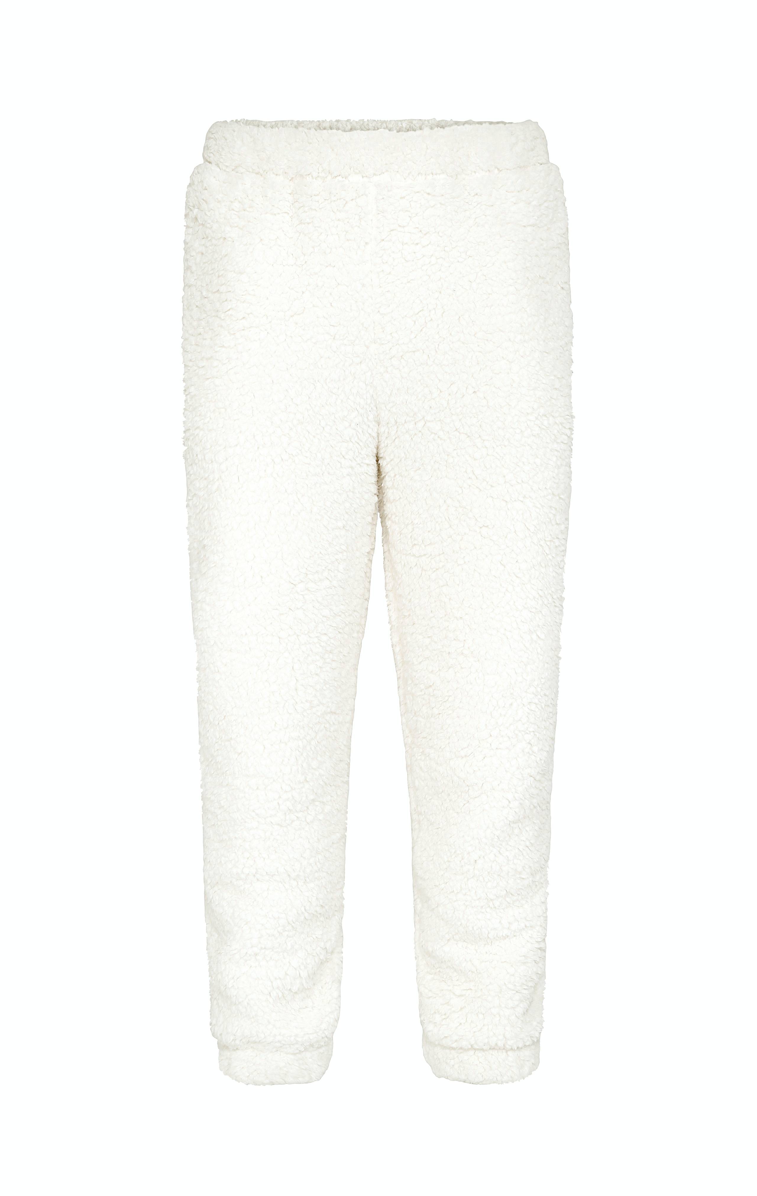 Onepiece Teddy Fleece Pants Off White - 1
