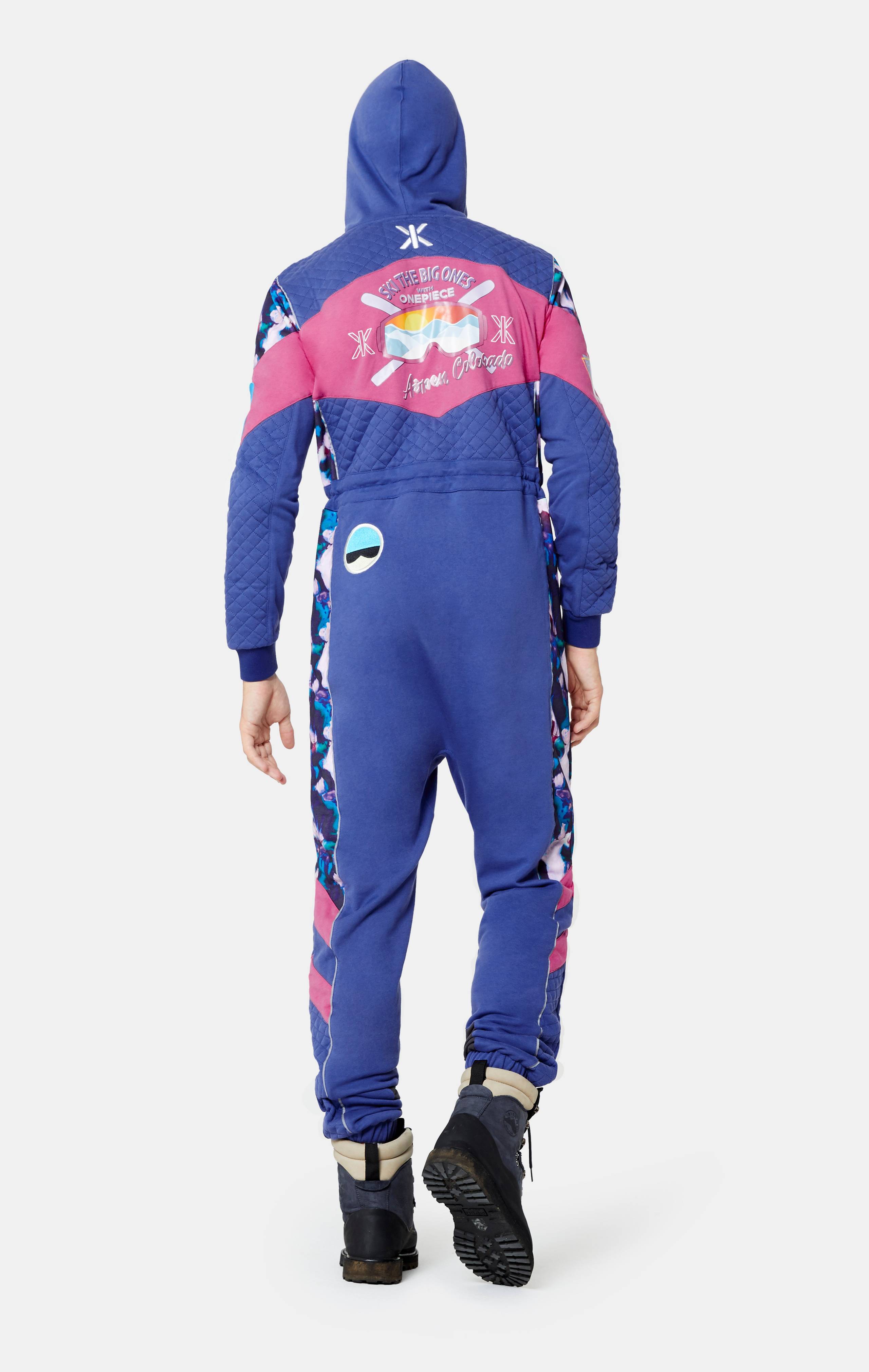Onepiece Throwback Skiing Jumpsuit Mid Blue - 6