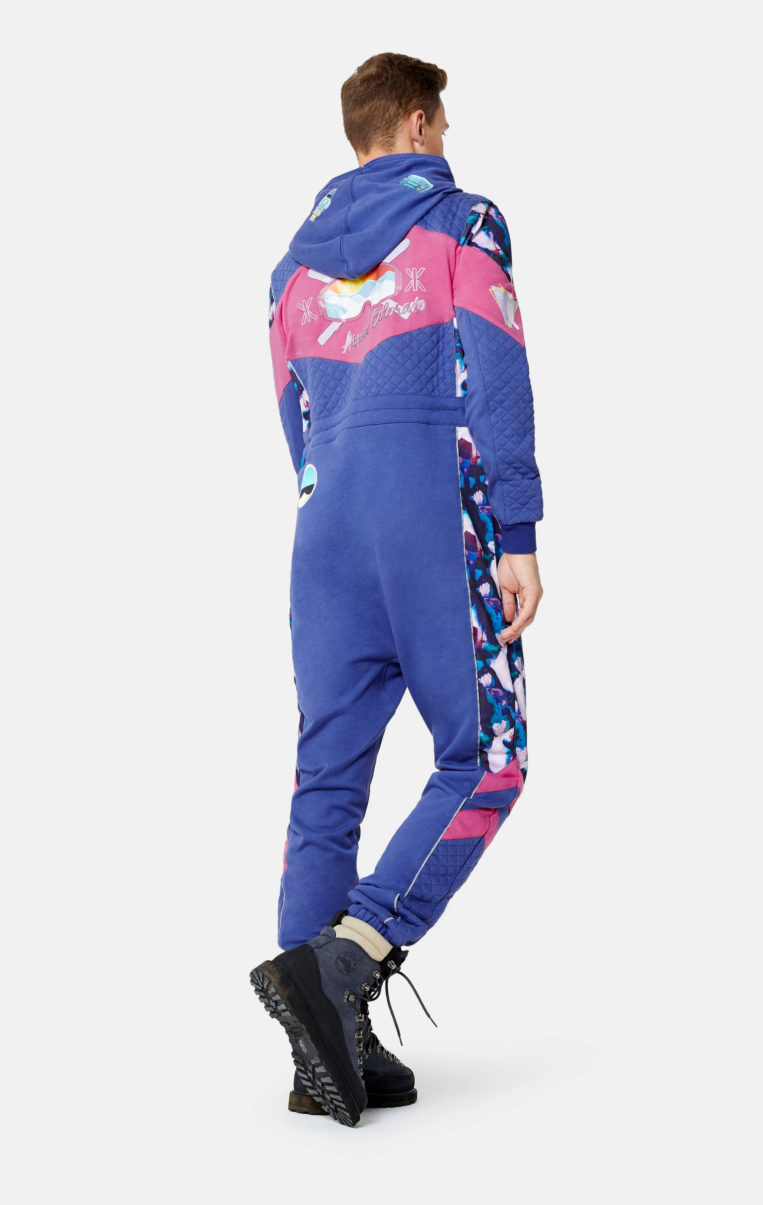 Onepiece Throwback Skiing Jumpsuit Mid Blue - 4