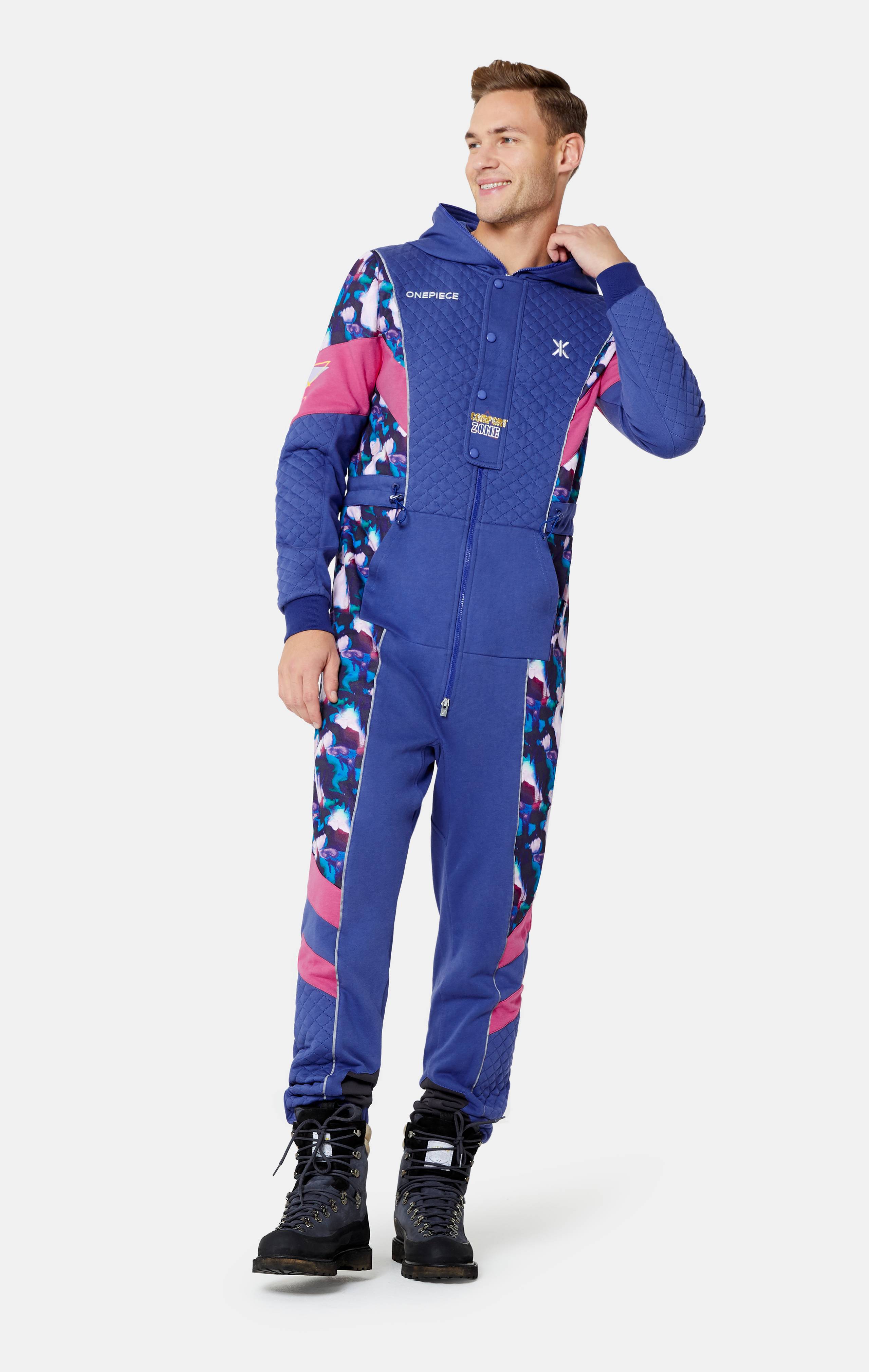 Onepiece Throwback Skiing Jumpsuit Mid Blue - 2