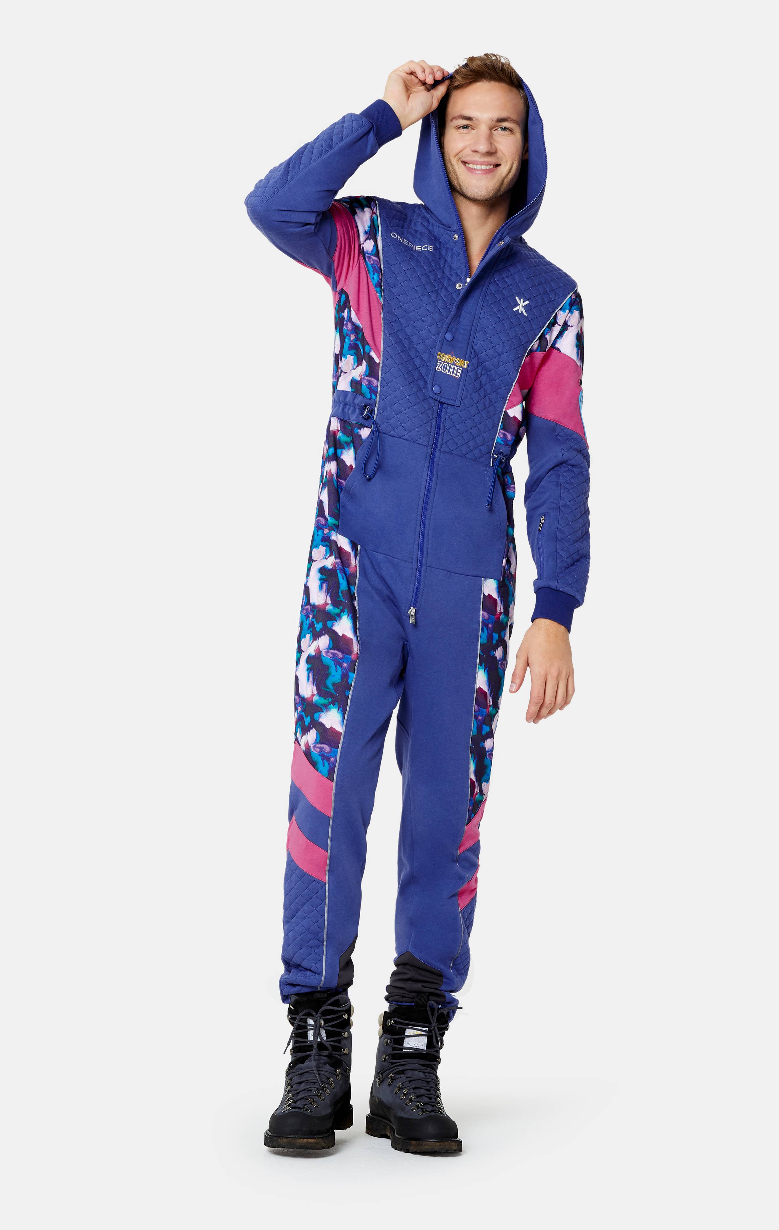 Onepiece Throwback Skiing Jumpsuit Mid Blue - 5