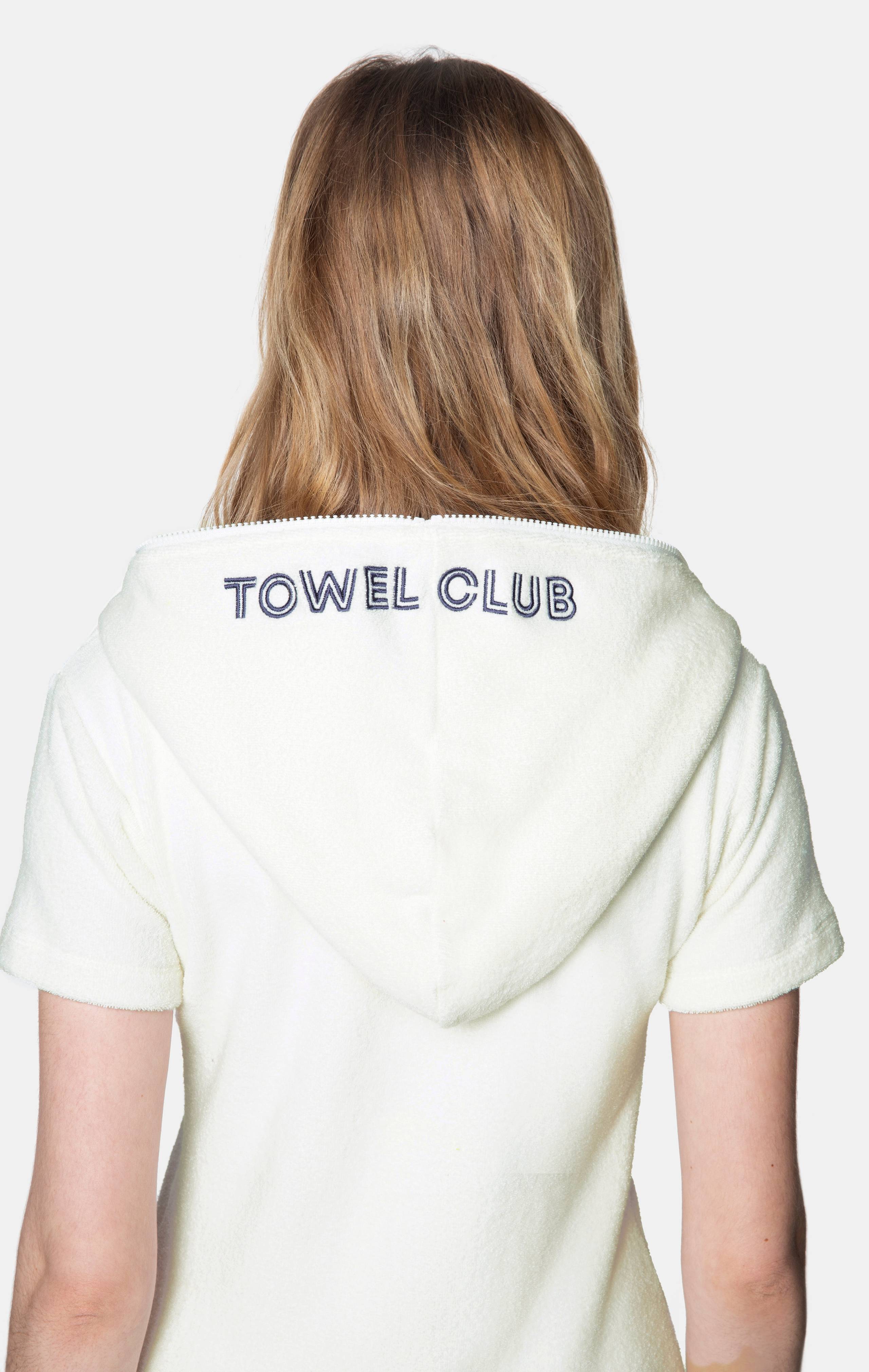 Onepiece Towel Club Short Slim Jumpsuit White - 6