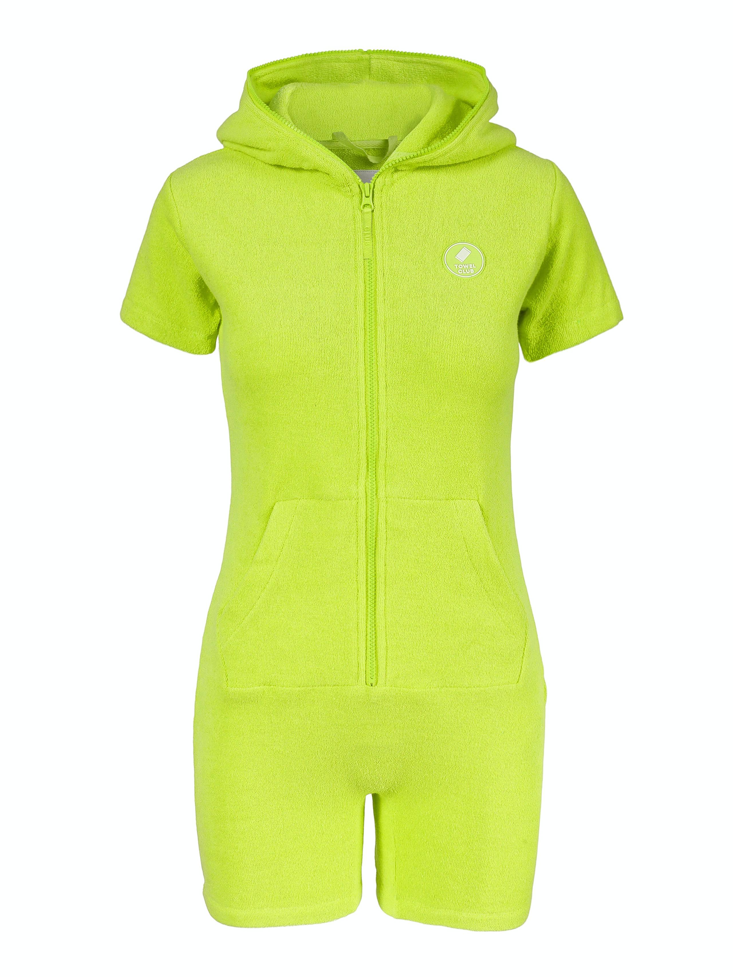 Onepiece Towel Club Short Fitted Jumpsuit Lime - 1