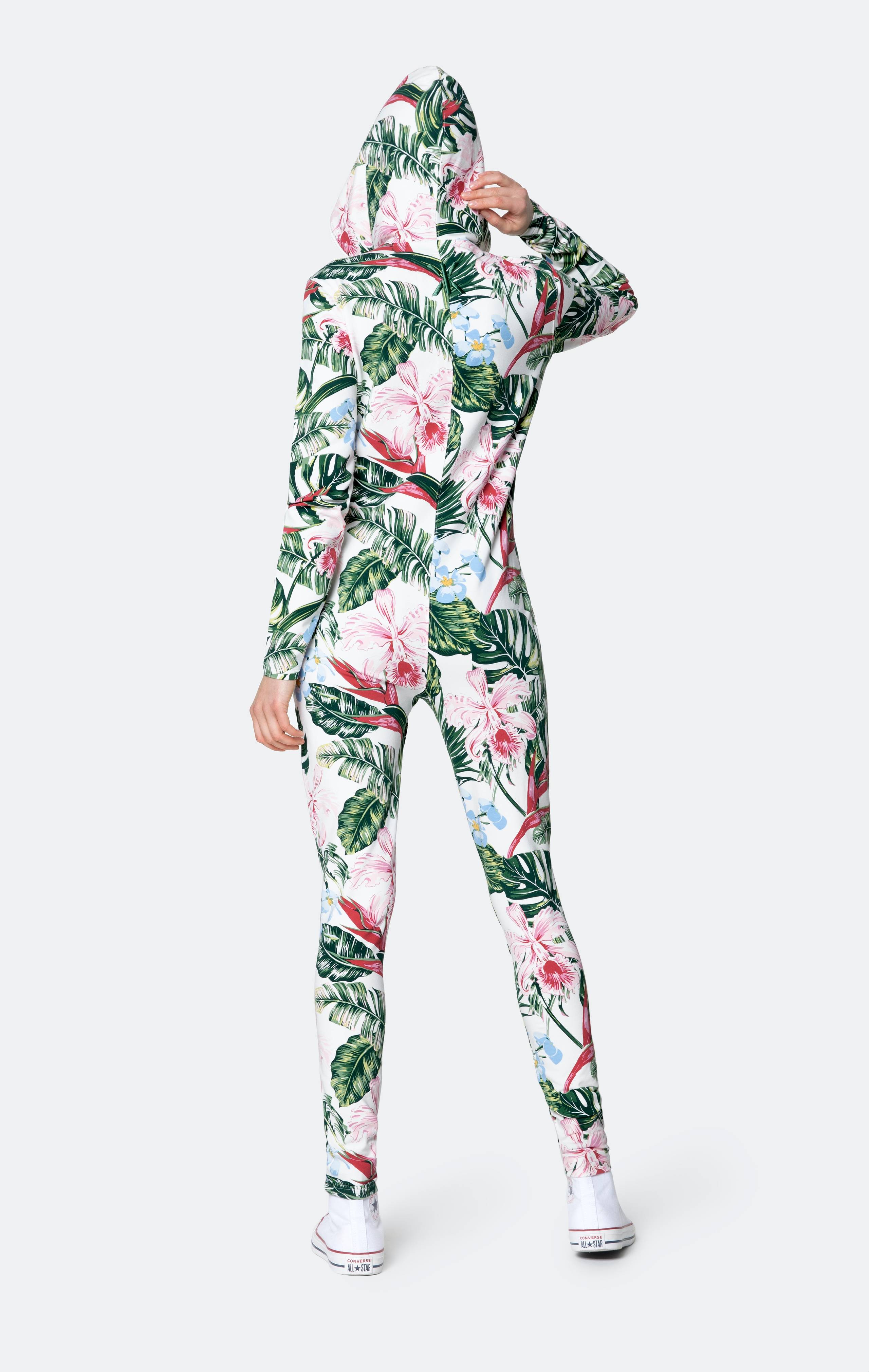 Onepiece Tropicana Fitted Jumpsuit Off White Print - 5