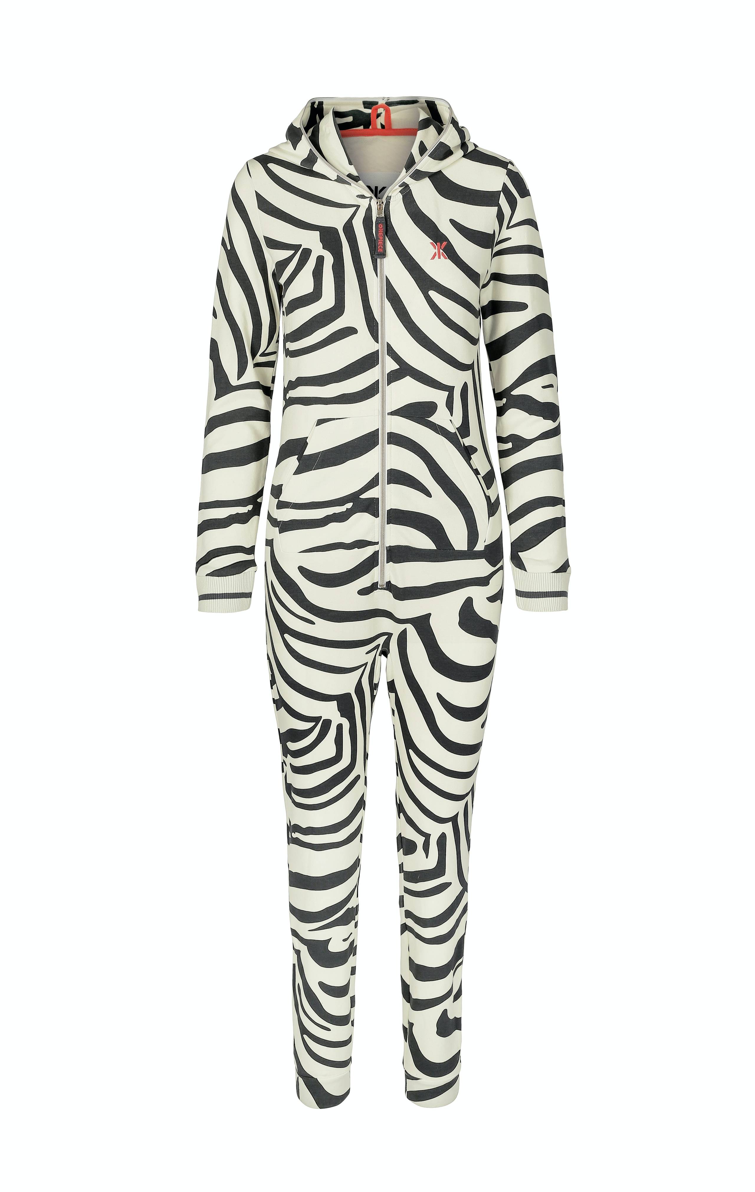 Onepiece Zebra Fitted Jumpsuit Off-white - 1