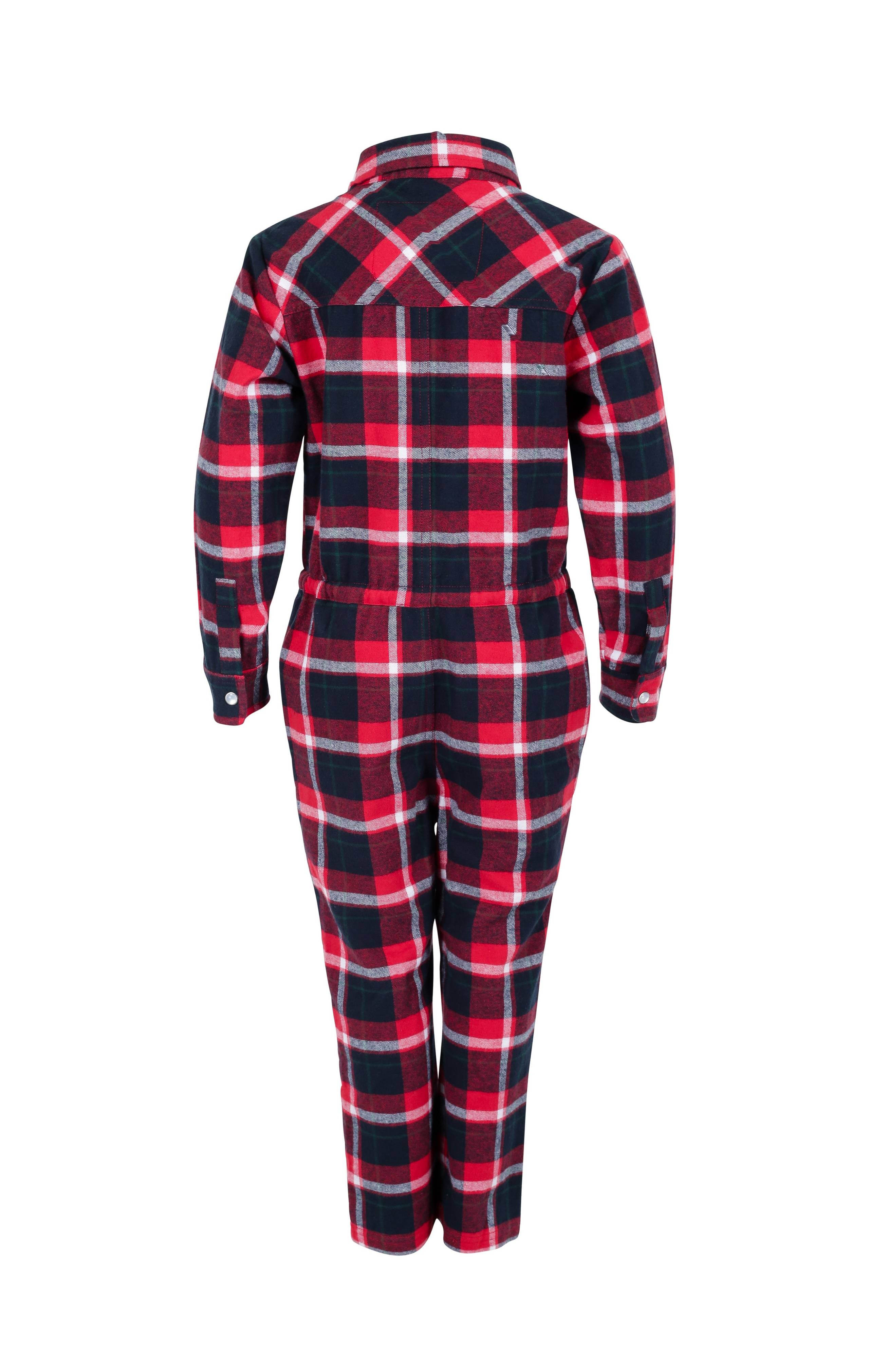 Onepiece Check Kids Jumpsuit Red / Black - 2