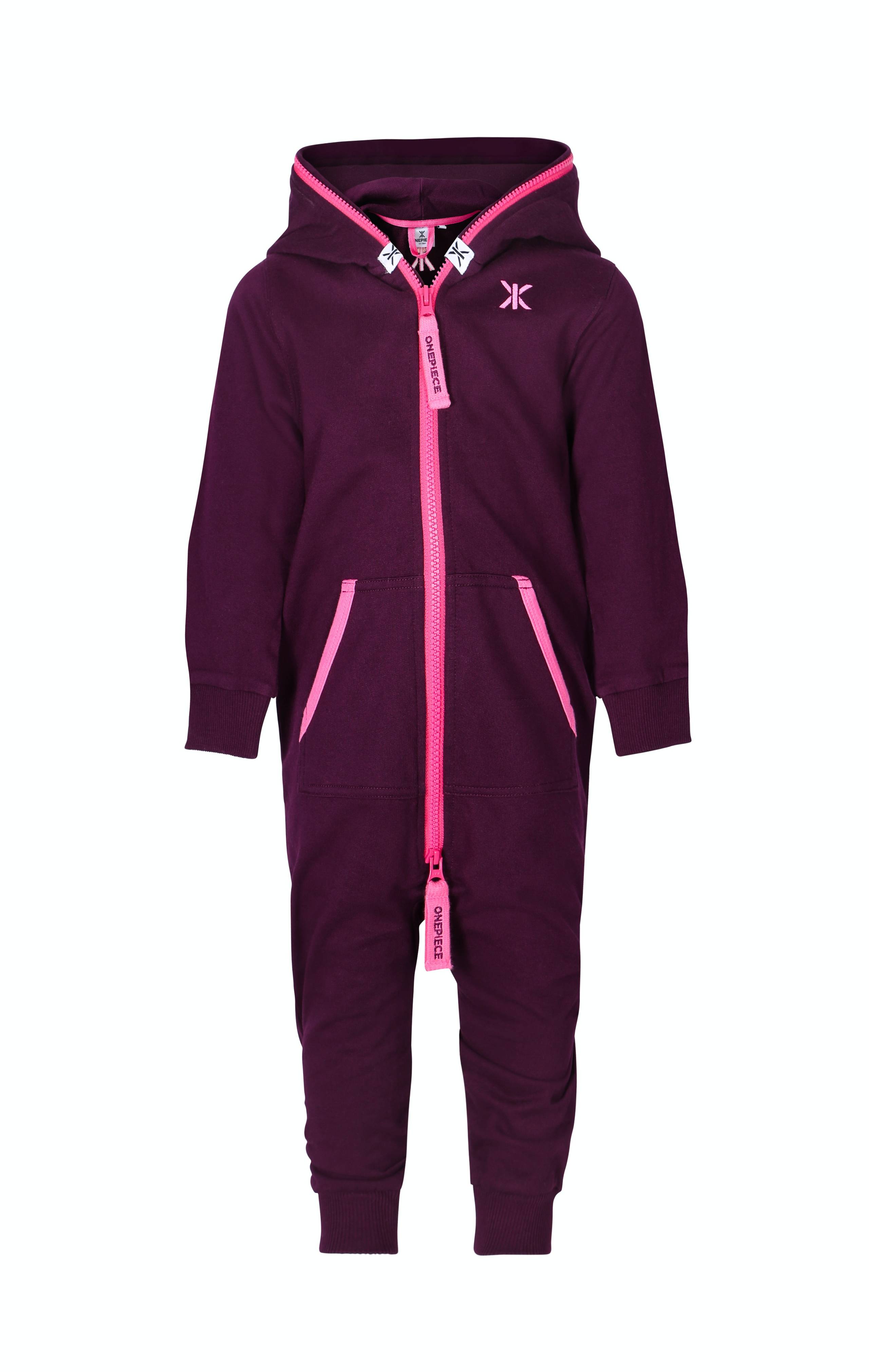 Onepiece Solid Baby Jumpsuit Burgundy - 1