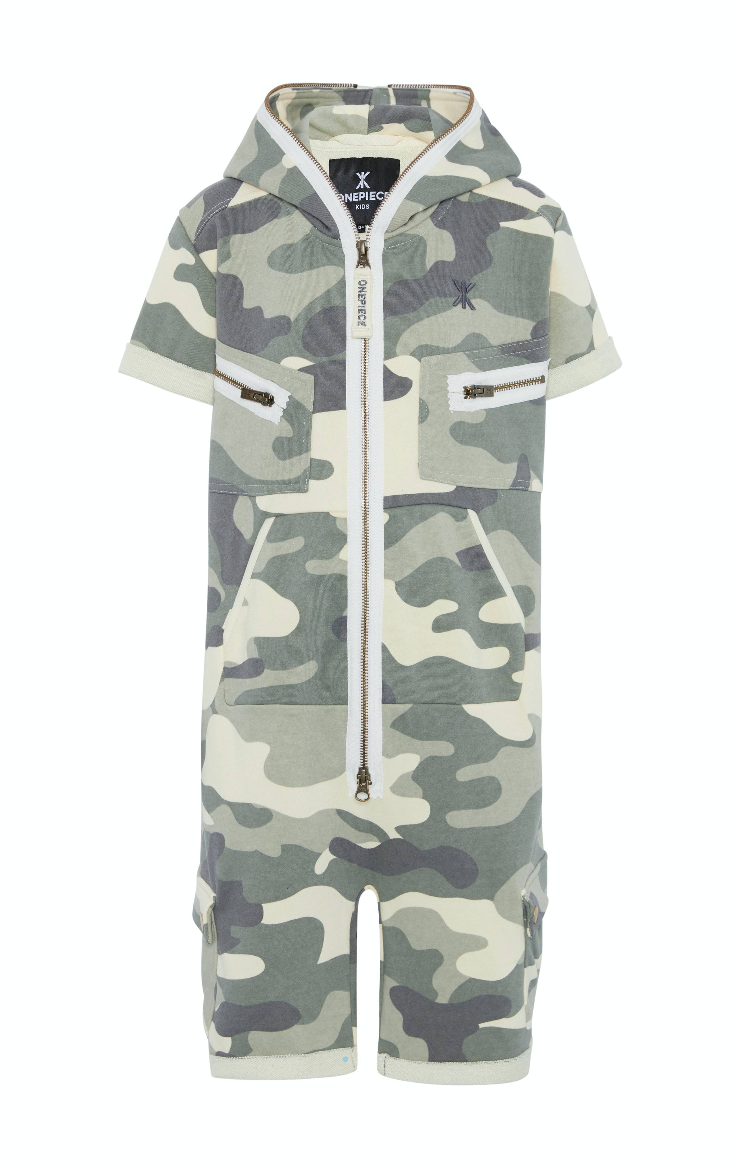 Kids Boys Green Designer's 100% Cotton Camouflage A2Z Onesie One Piece Jumpsuit 
