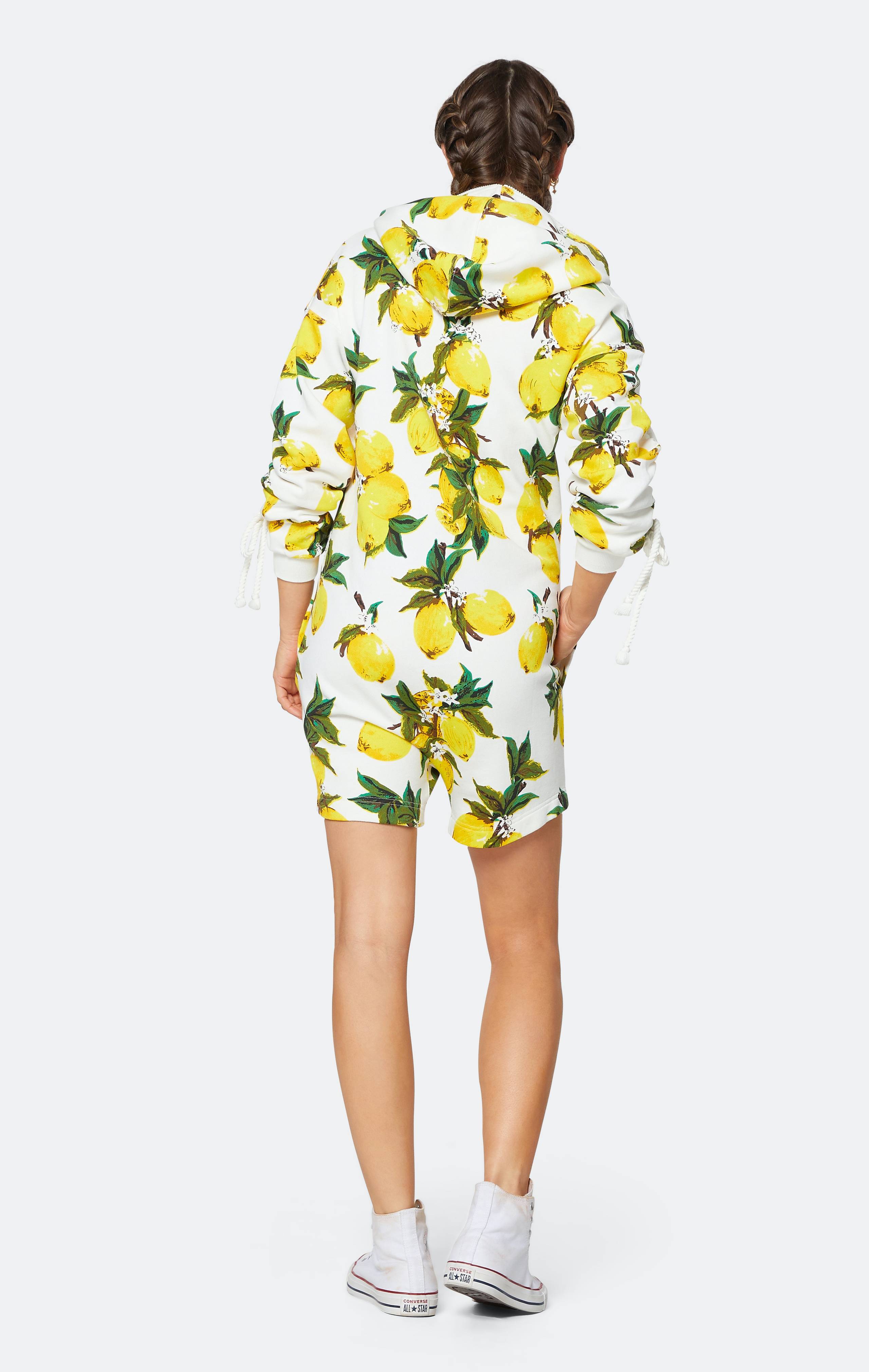 Onepiece Lemon Print Womens Jumpsuit Yellow - 6