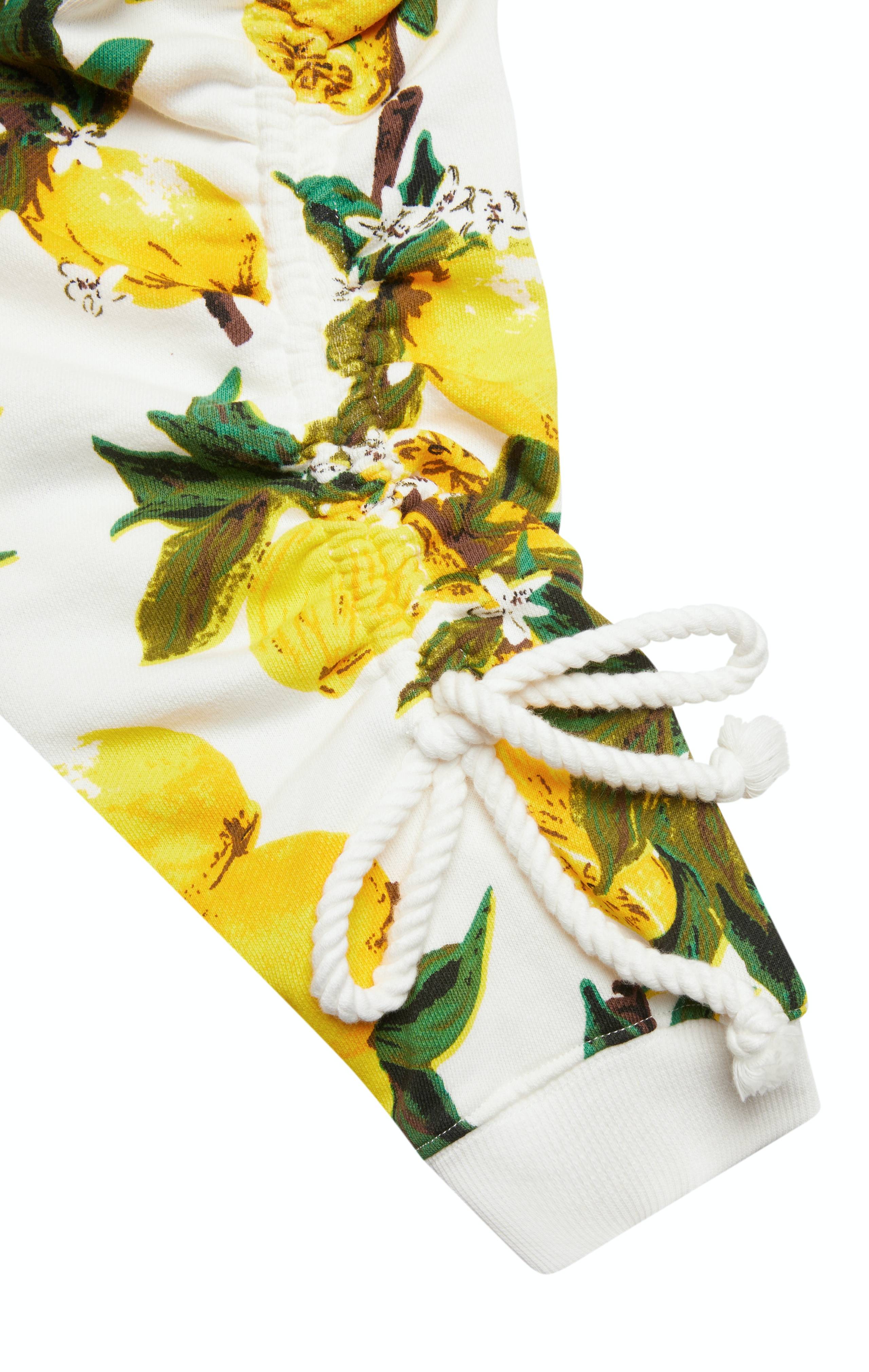 Onepiece Lemon Print Womens Jumpsuit Yellow - 2