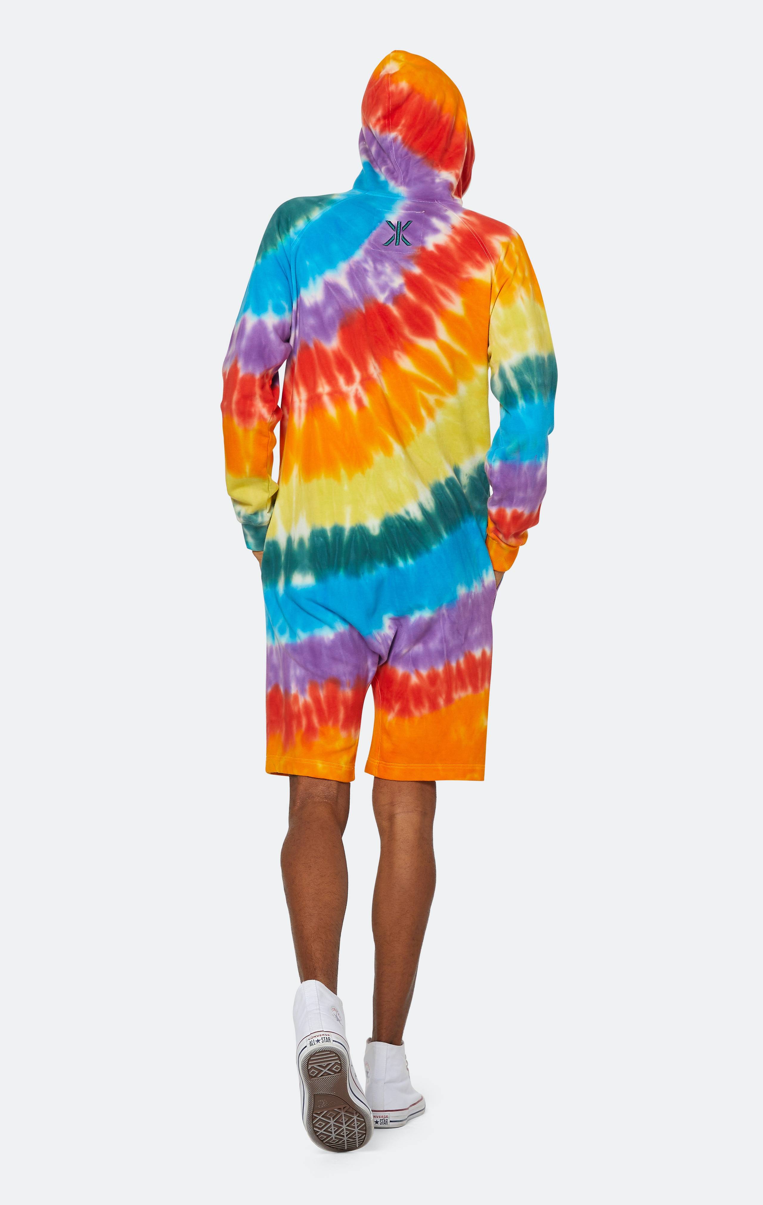 Onepiece Rainbow Pride Short Jumpsuit Multi Tie-Dye - 5