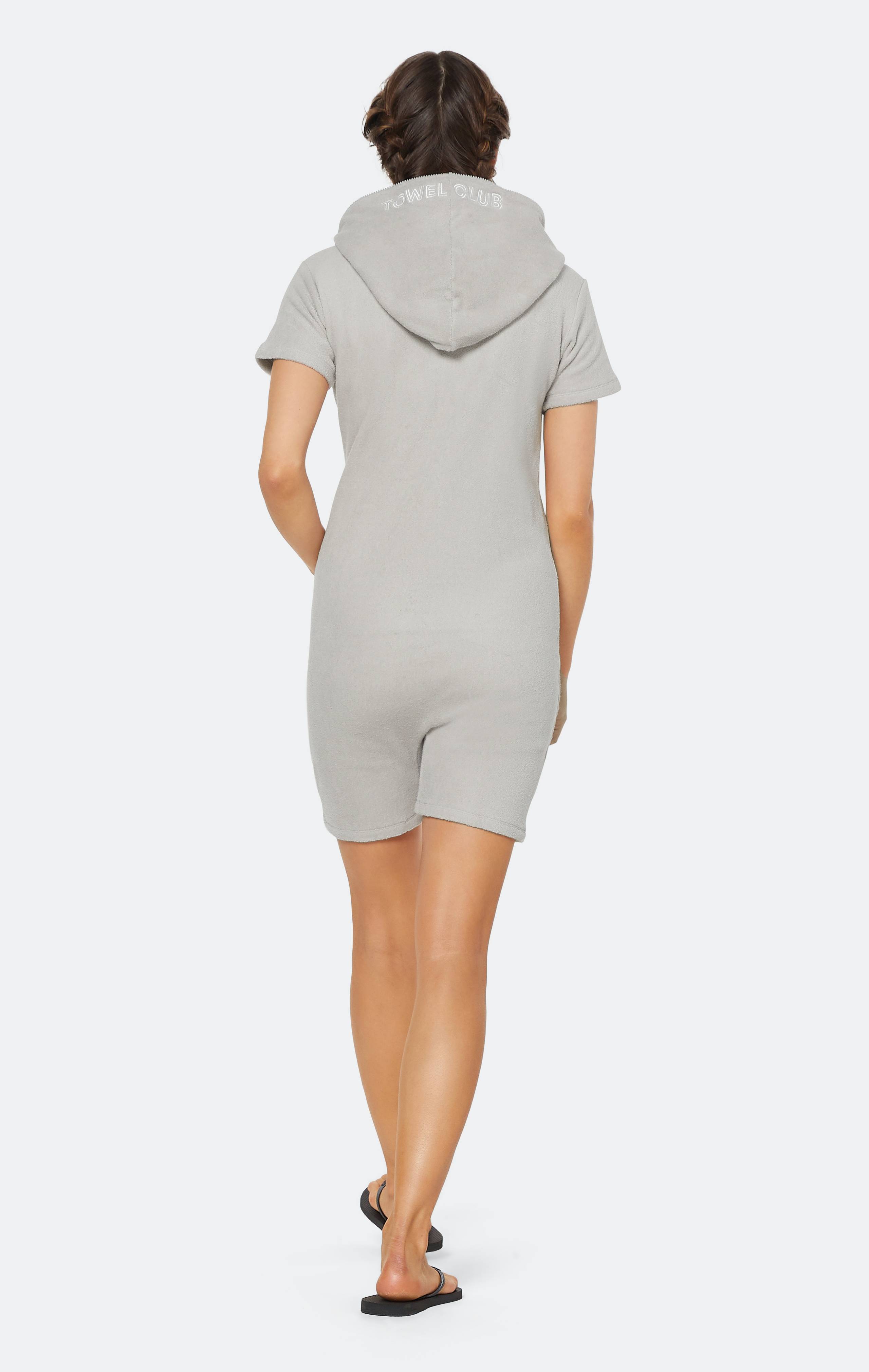 Onepiece Towel Club Fitted Short Jumpsuit Light Grey - 7