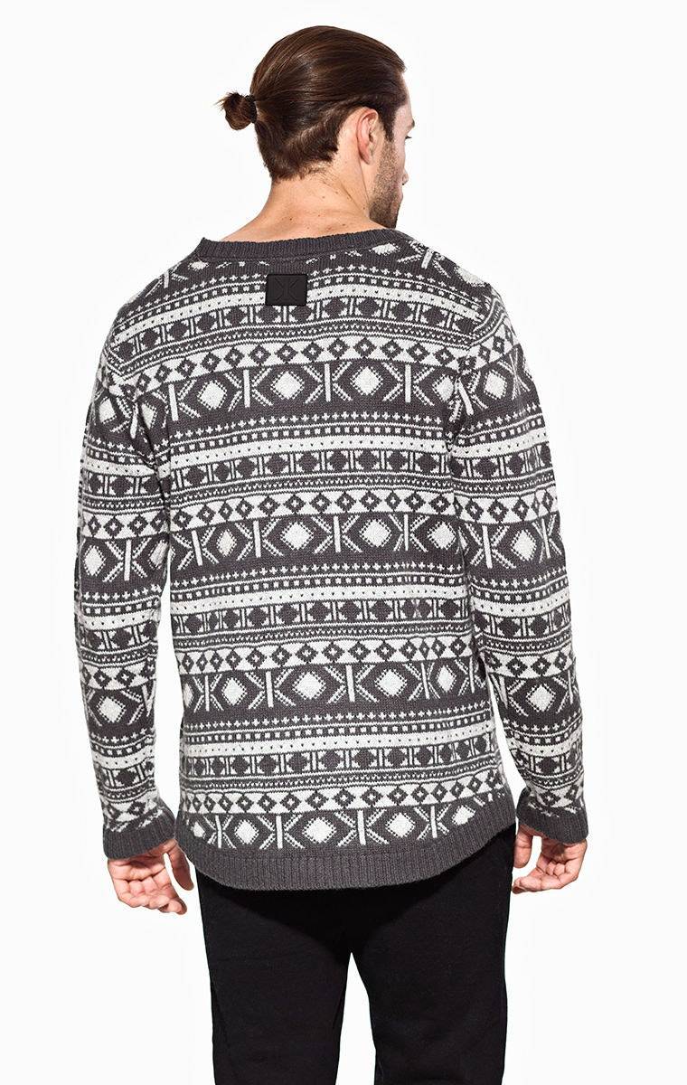 Onepiece Halling Knitted Sweater Grey / Dark Grey - 2