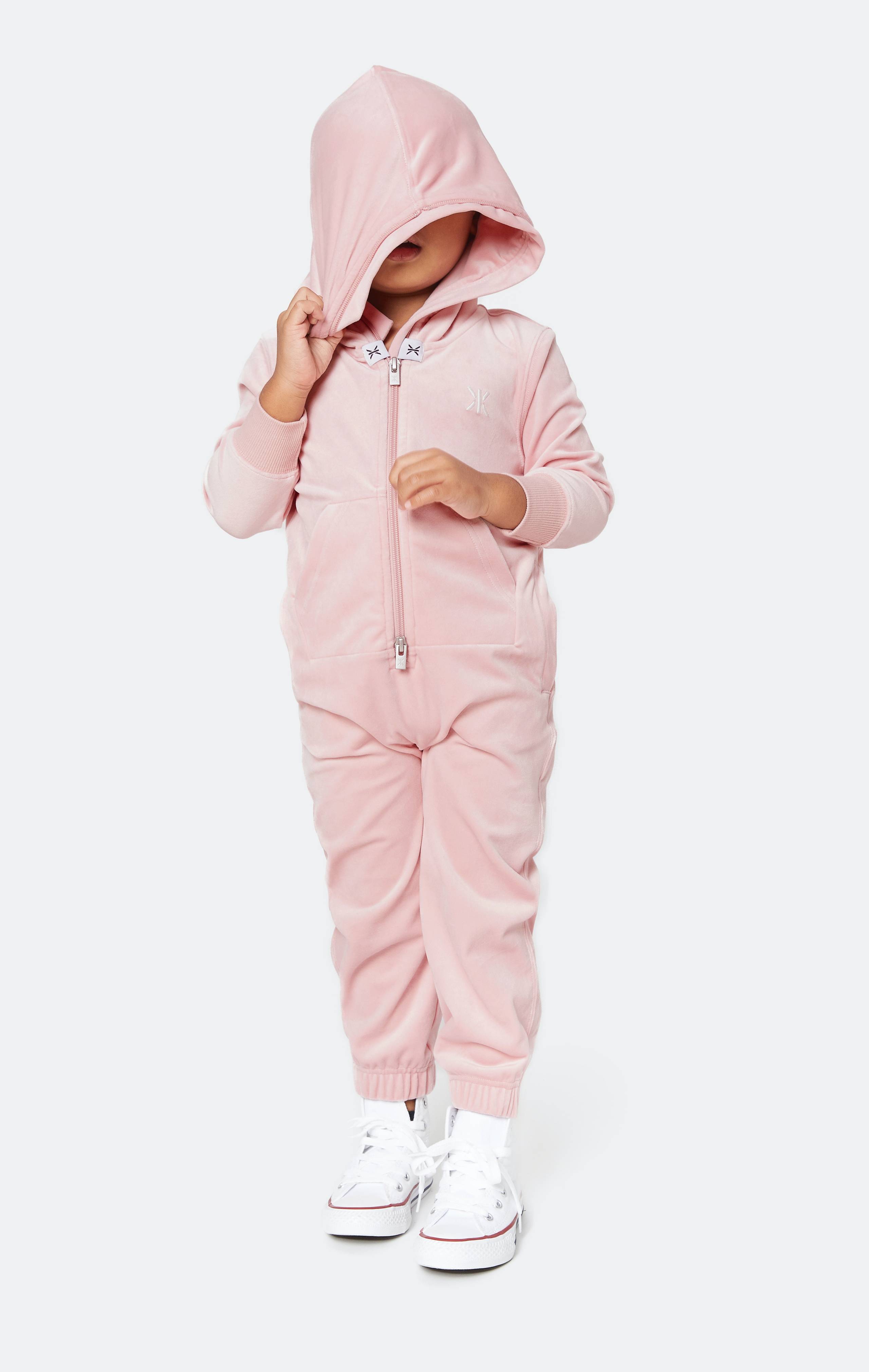 Onepiece Original Velvet Kids Jumpsuit Pink - 4