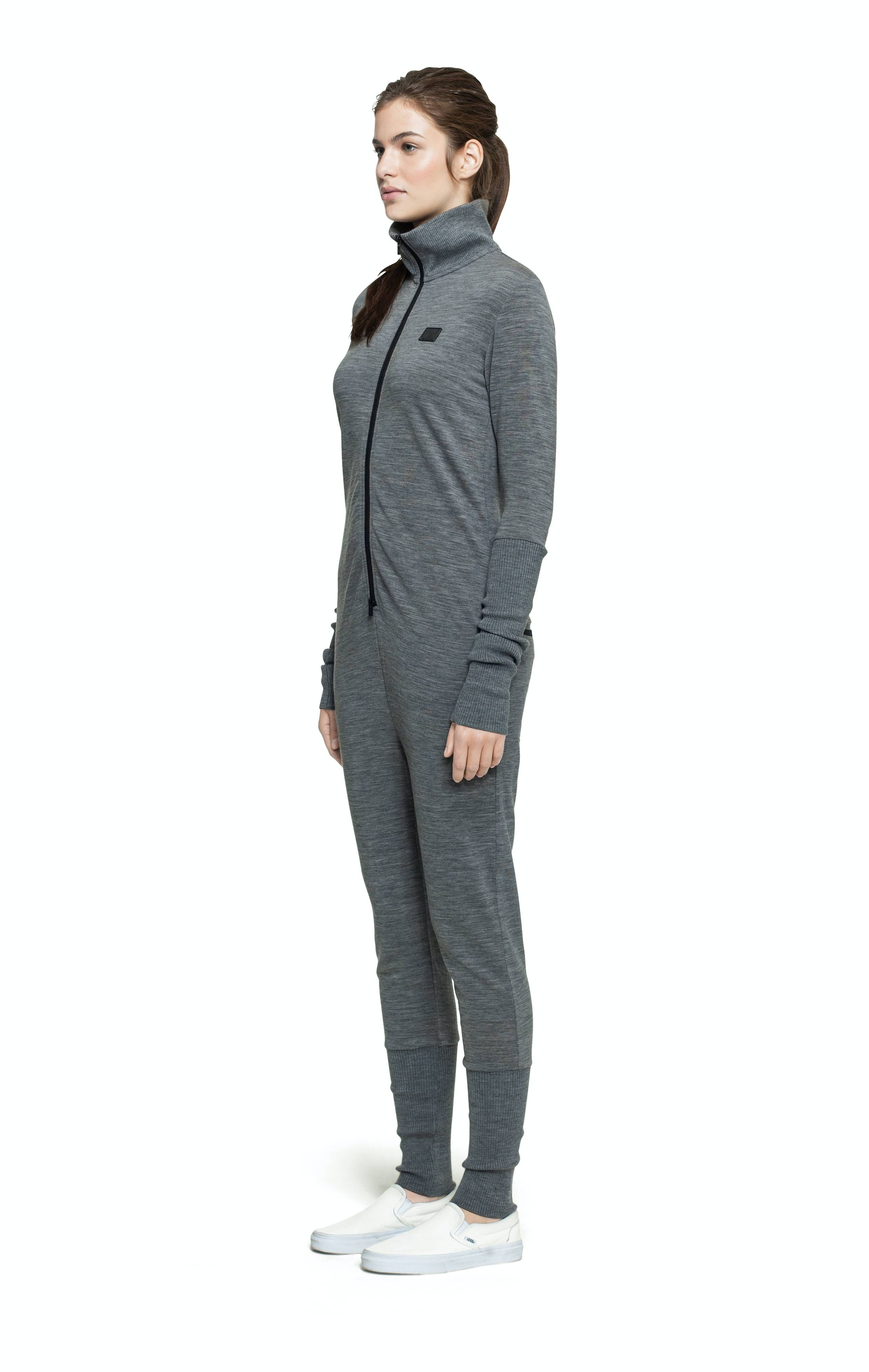Onepiece Merino Jumpsuit Grey Melange - 7
