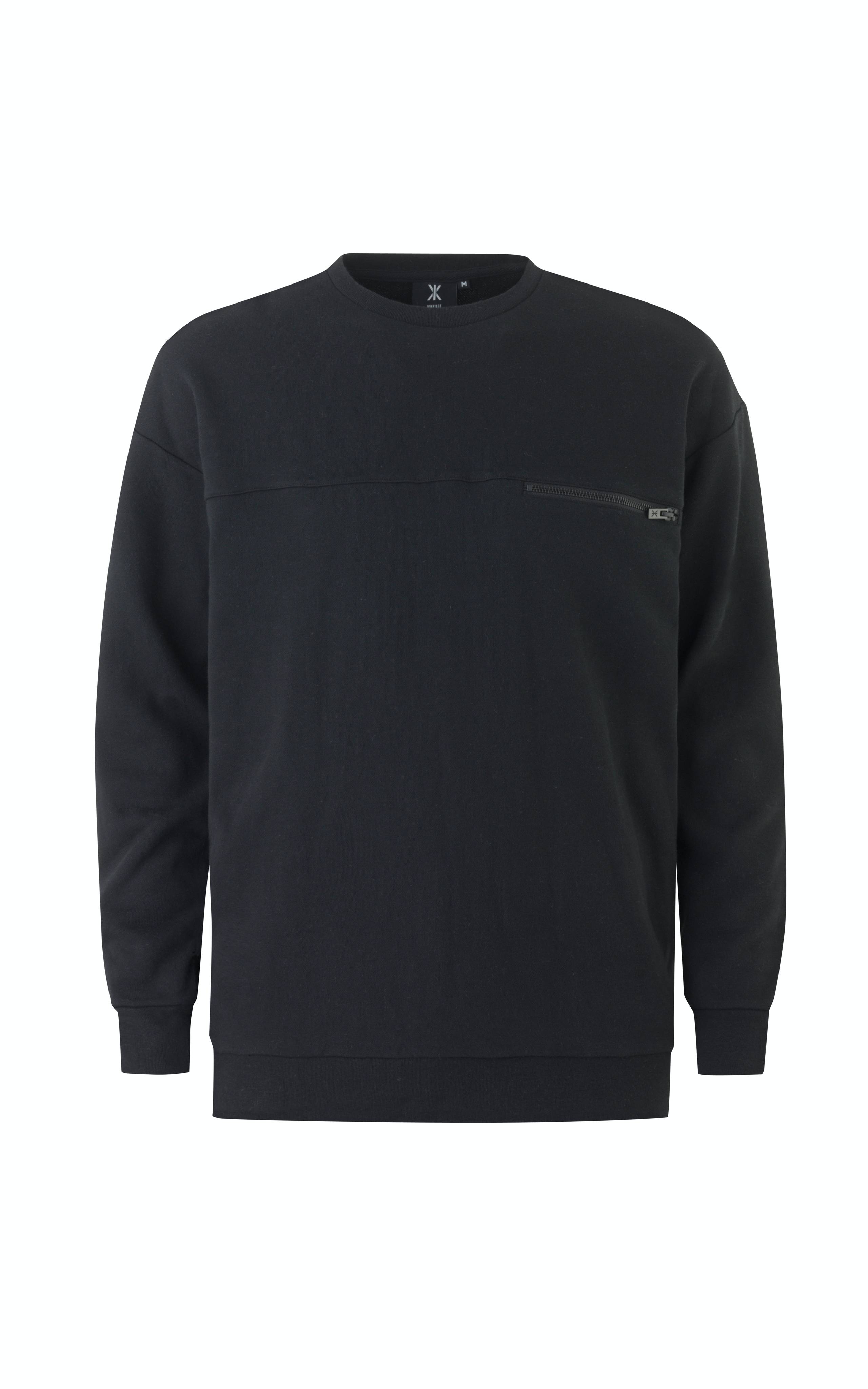 Onepiece Plunge Sweater Black - 1