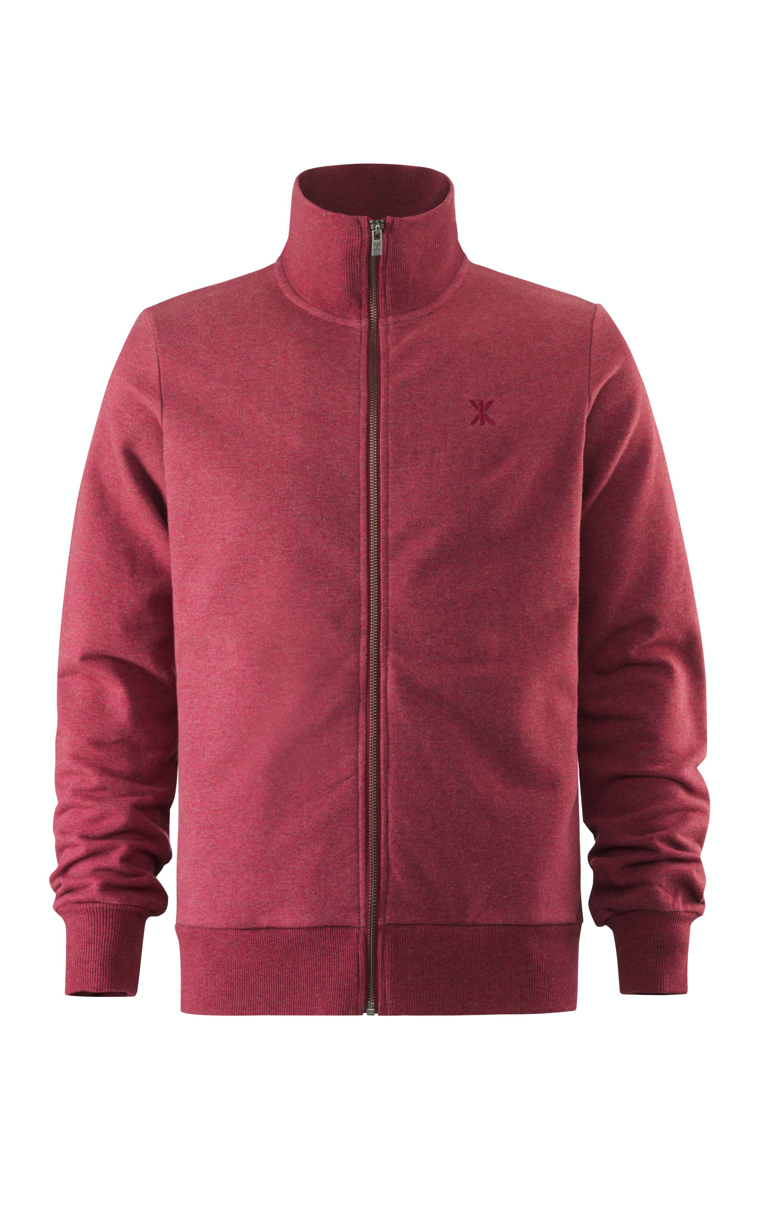 Onepiece Out High Neck Zip Red Melange - 1